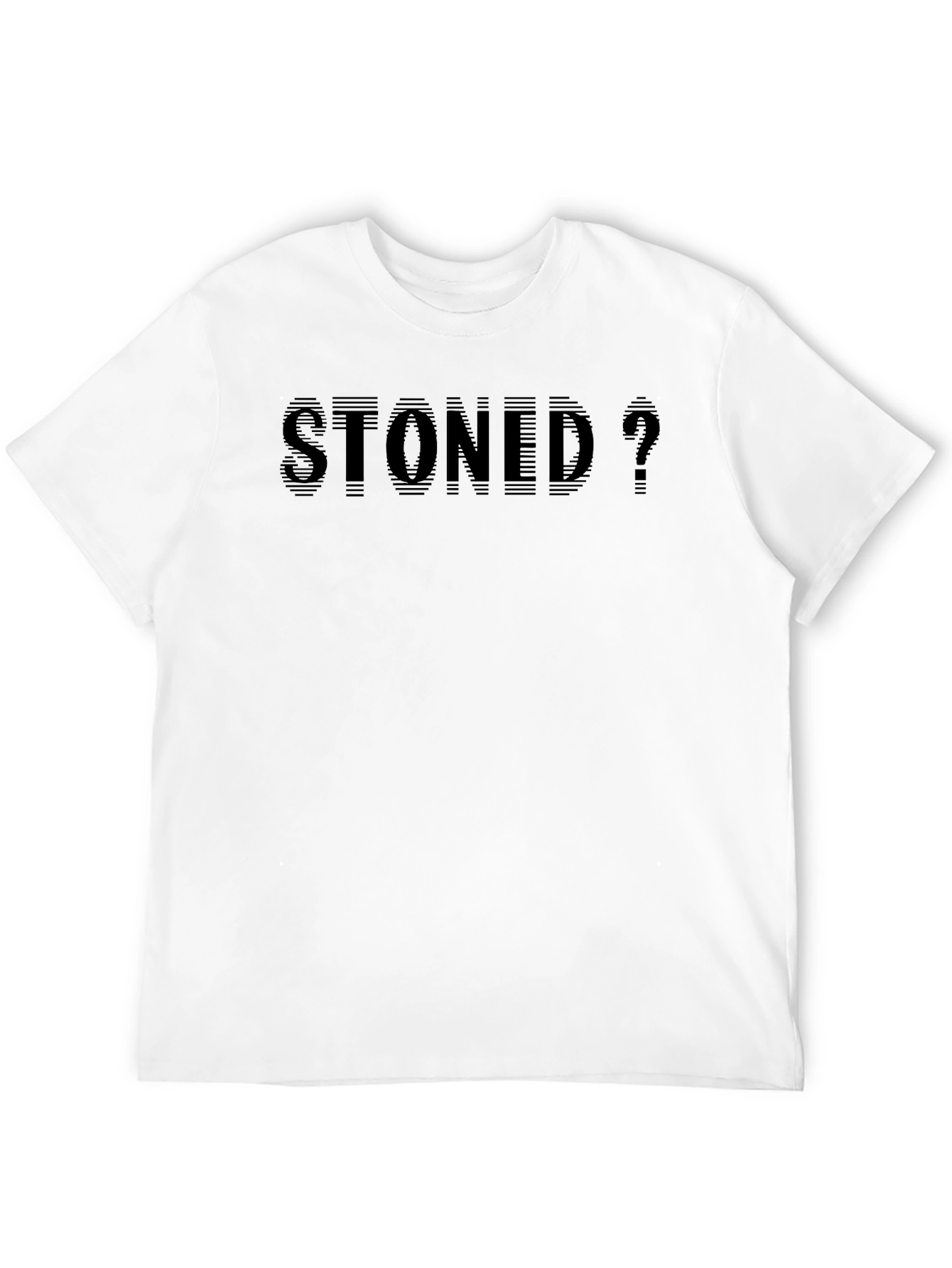 Stoned? Graphic T-Shirt - Black Crew Neck