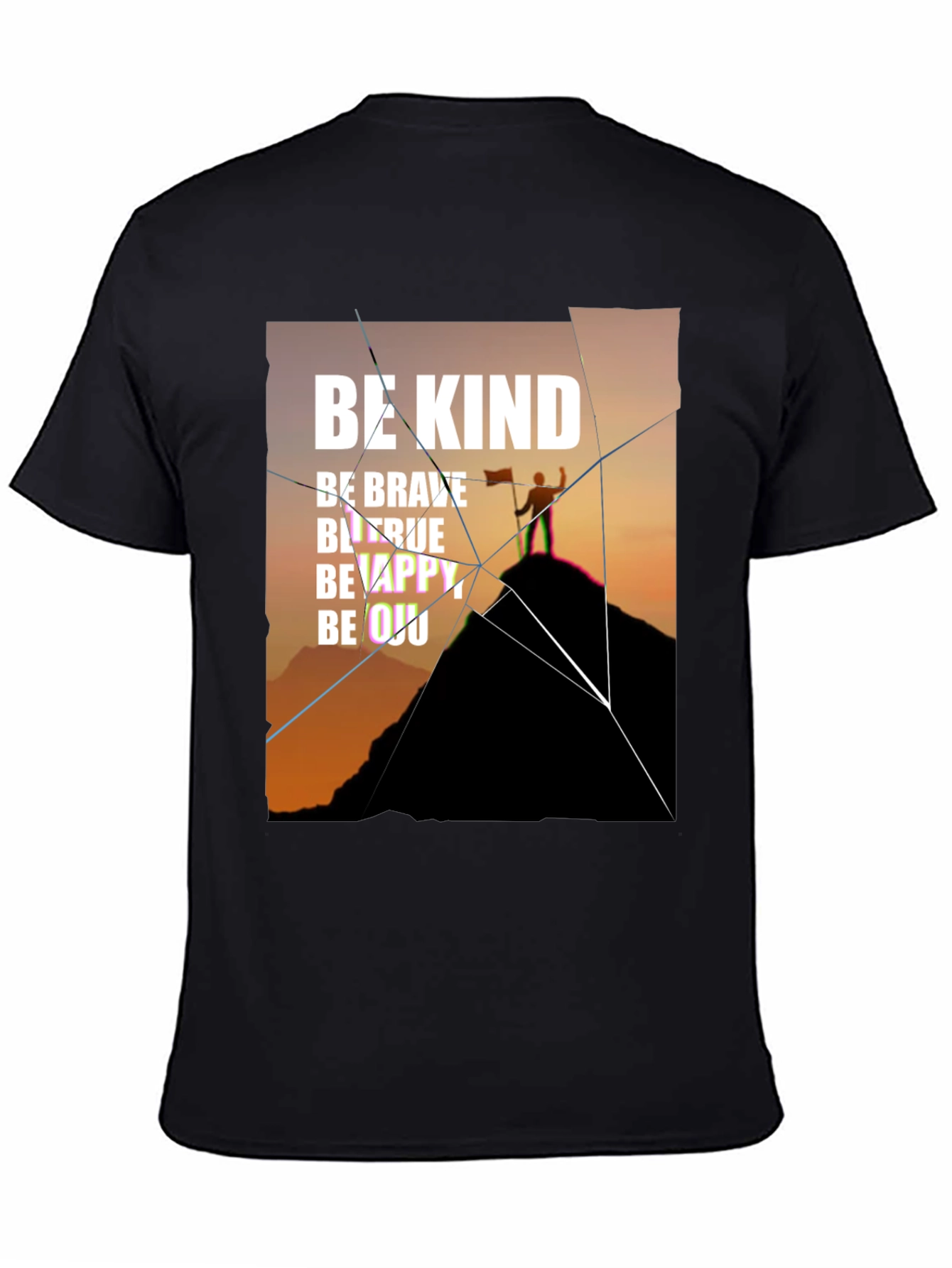 Inspirational Graphic Tee - Be Kind Brave True