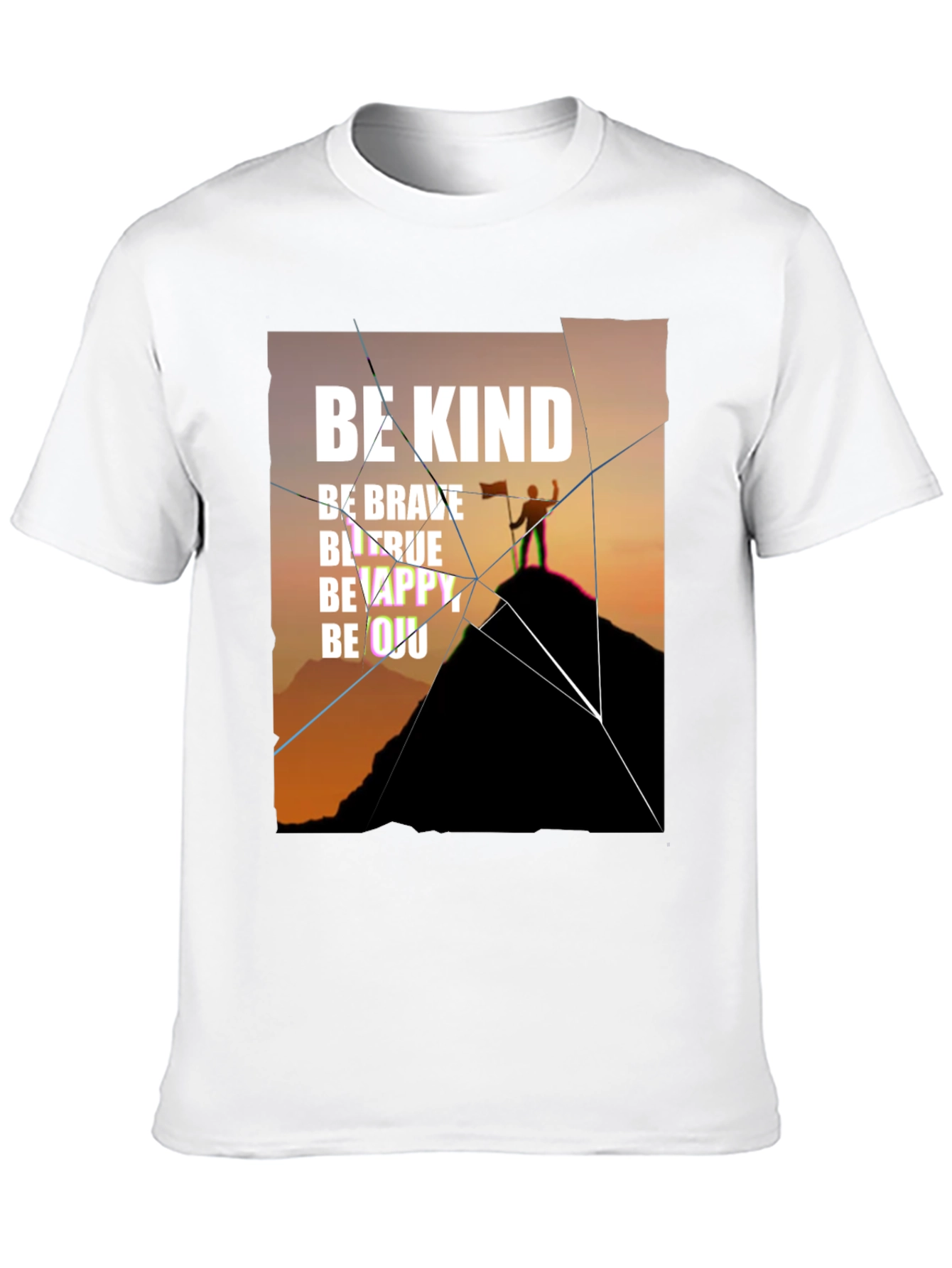 Inspirational Graphic Tee - Be Kind Brave True