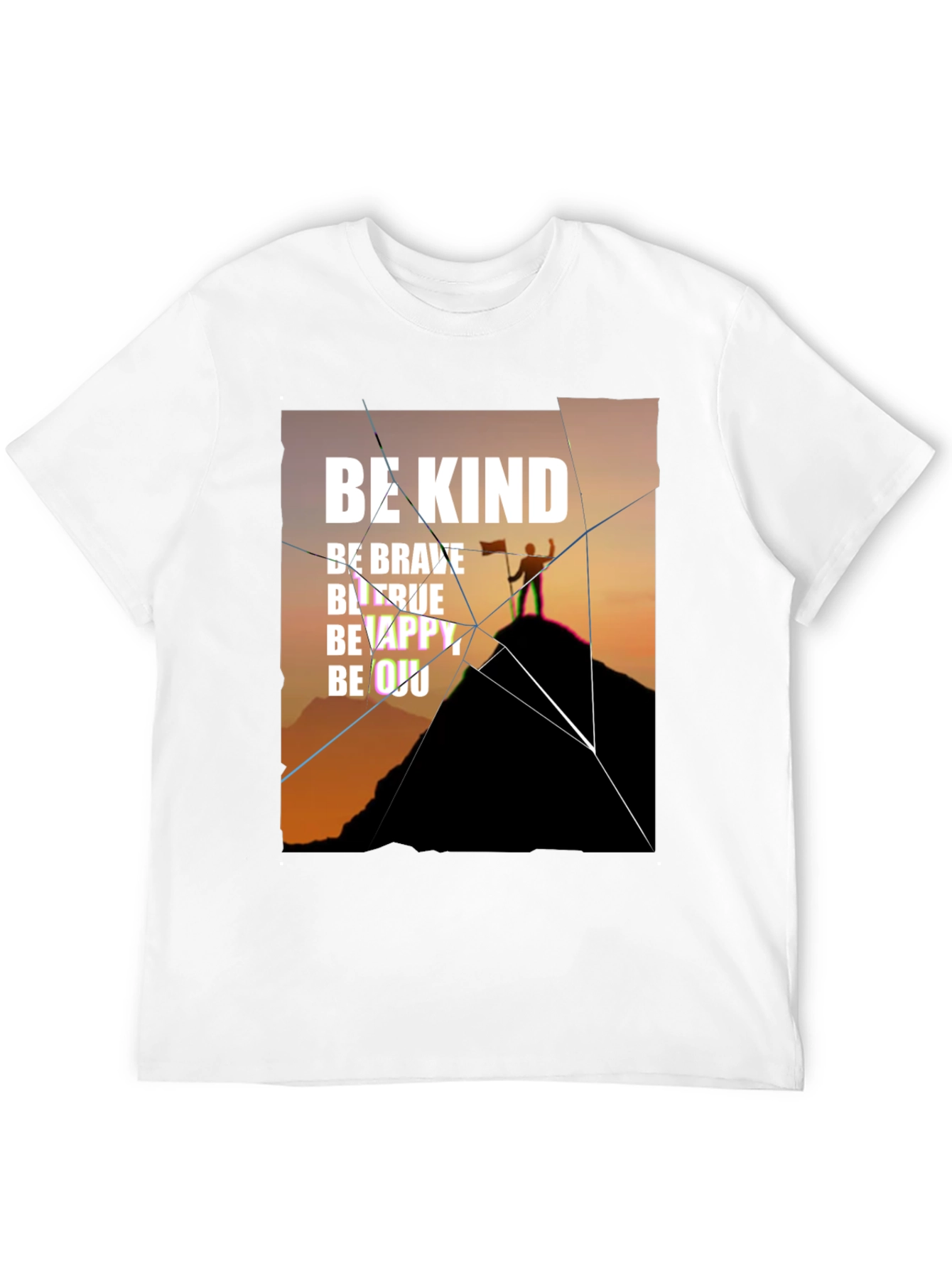 Inspirational Graphic Tee - Be Kind Brave True