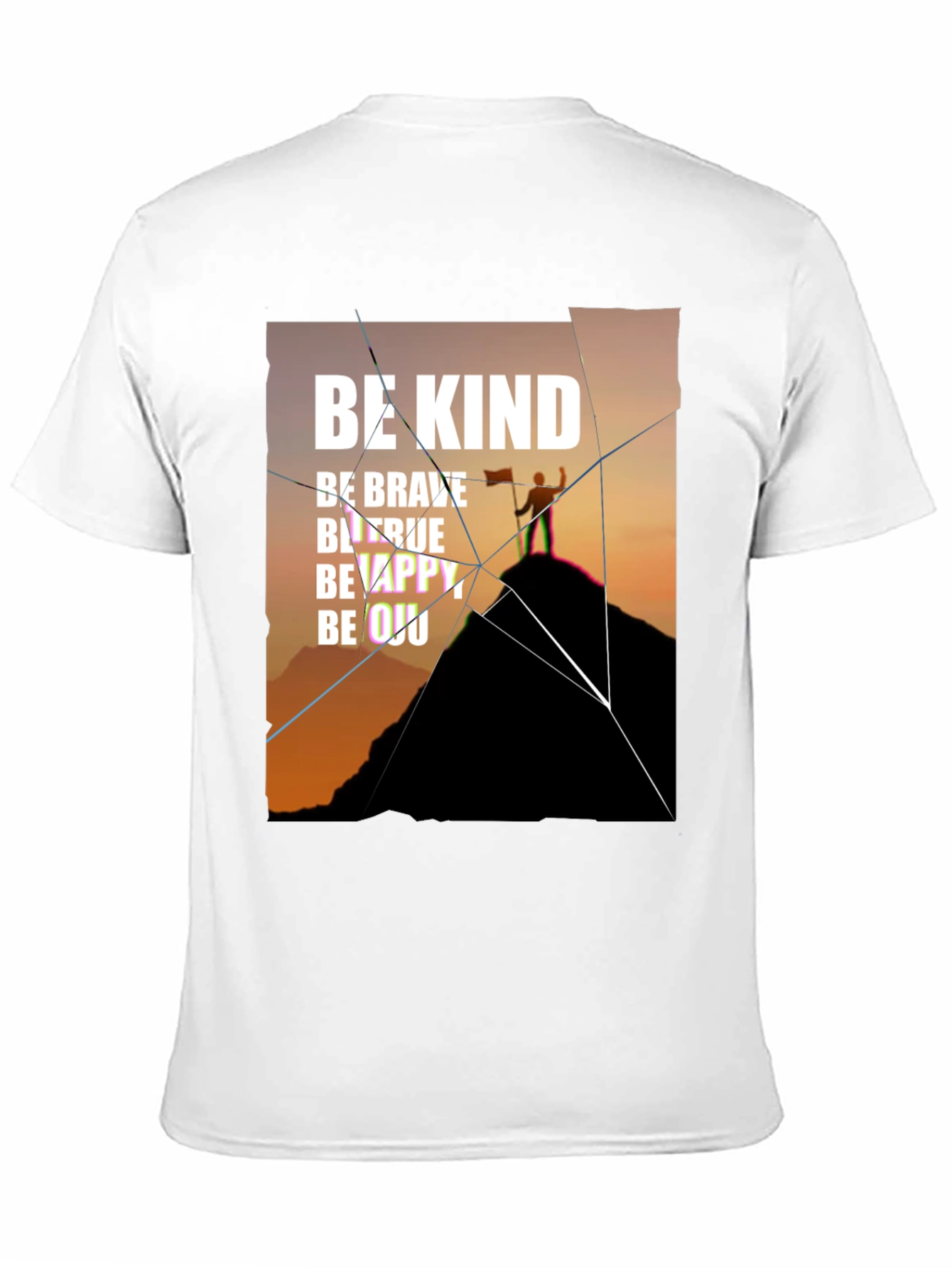 Inspirational Graphic Tee - Be Kind Brave True