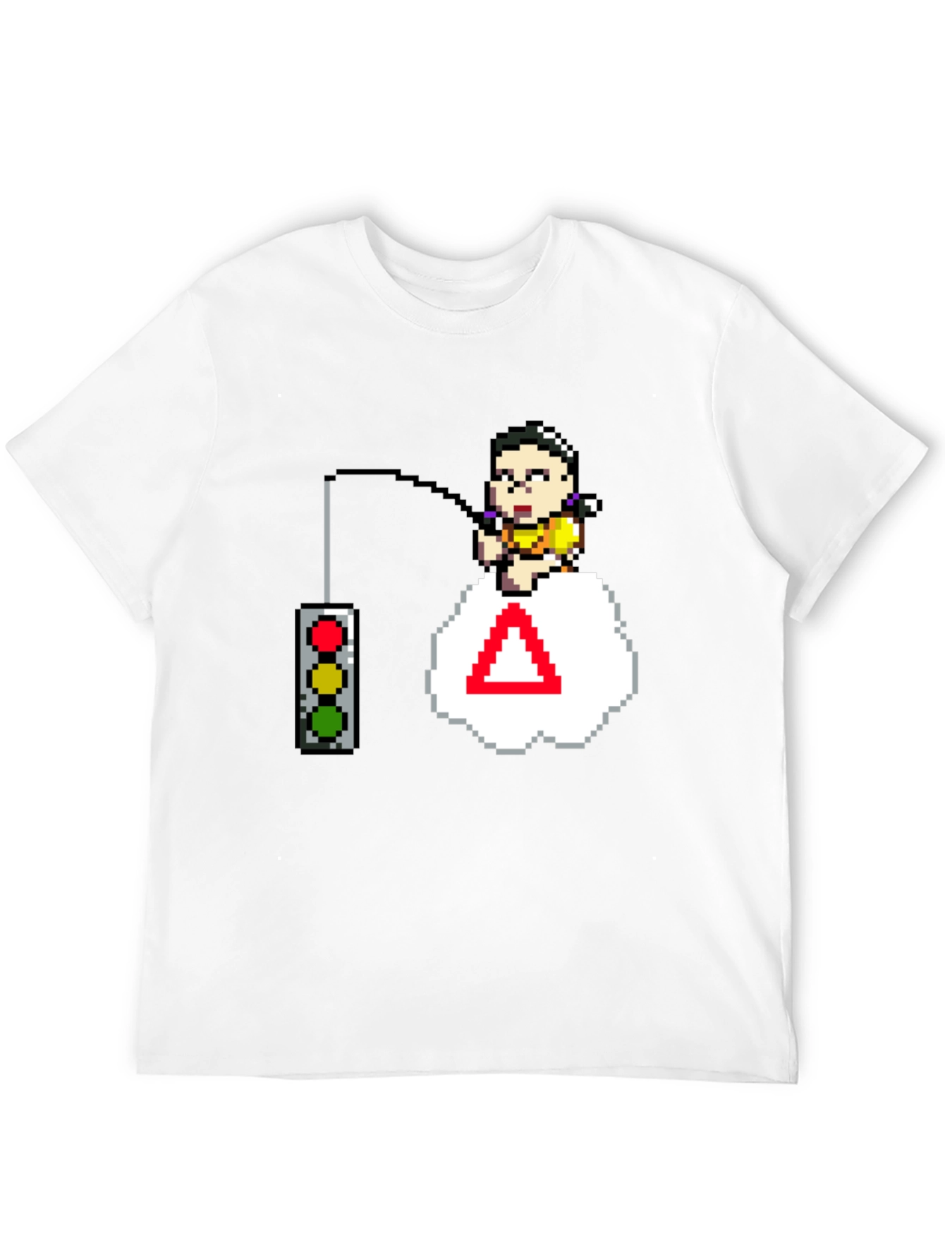 Pixel Art Gamer T-Shirt - Squid Game Stop Light