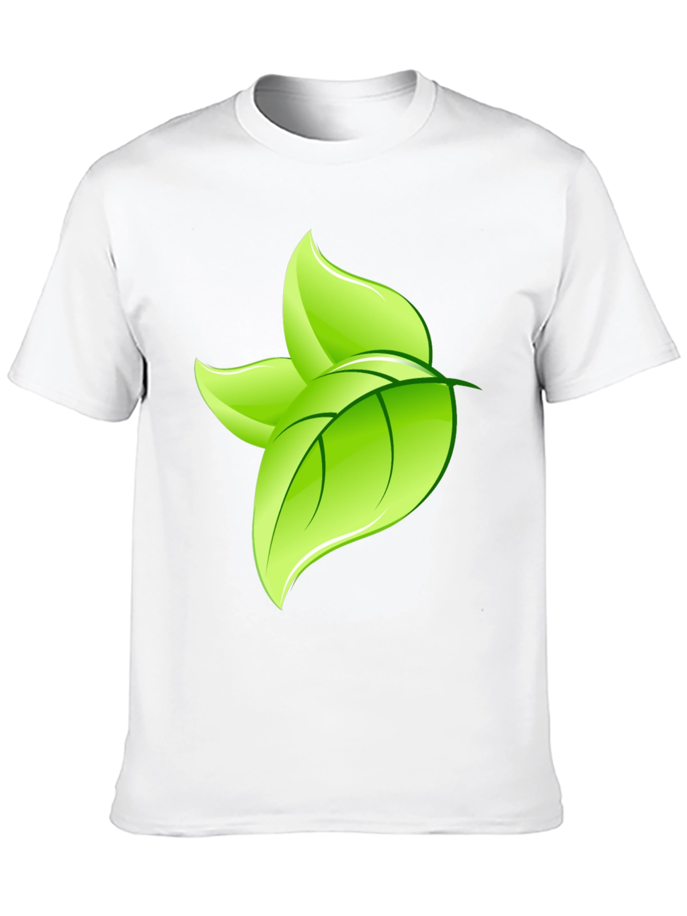Leaf Design Black T-Shirt