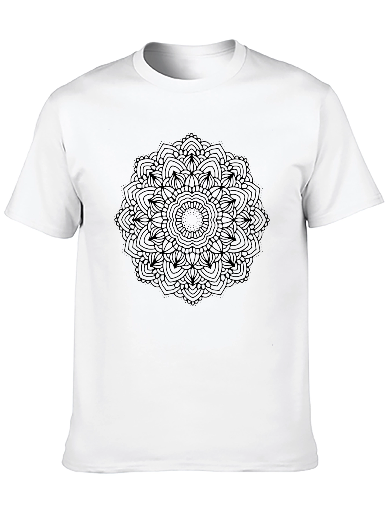 Black Mandala Graphic Tee - Mens Casual Style