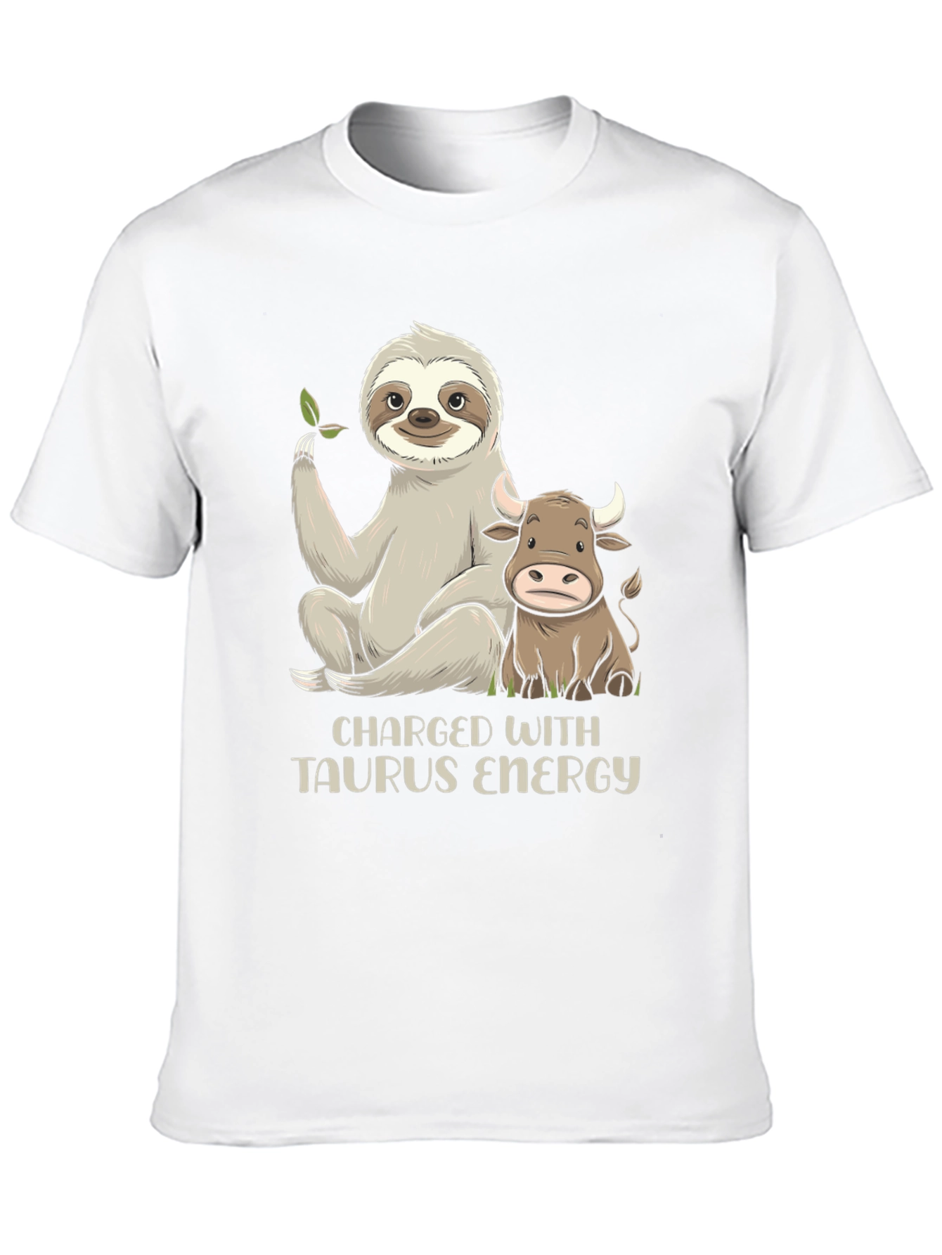 Taurus Energy Graphic Tee - Sloth & Bull Design
