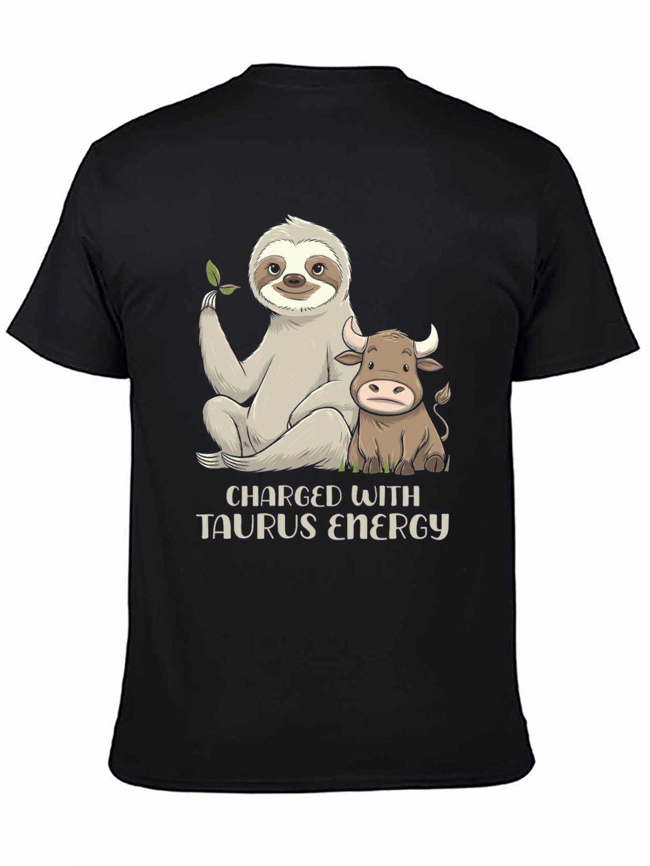 Taurus Energy Graphic Tee - Sloth & Bull Design