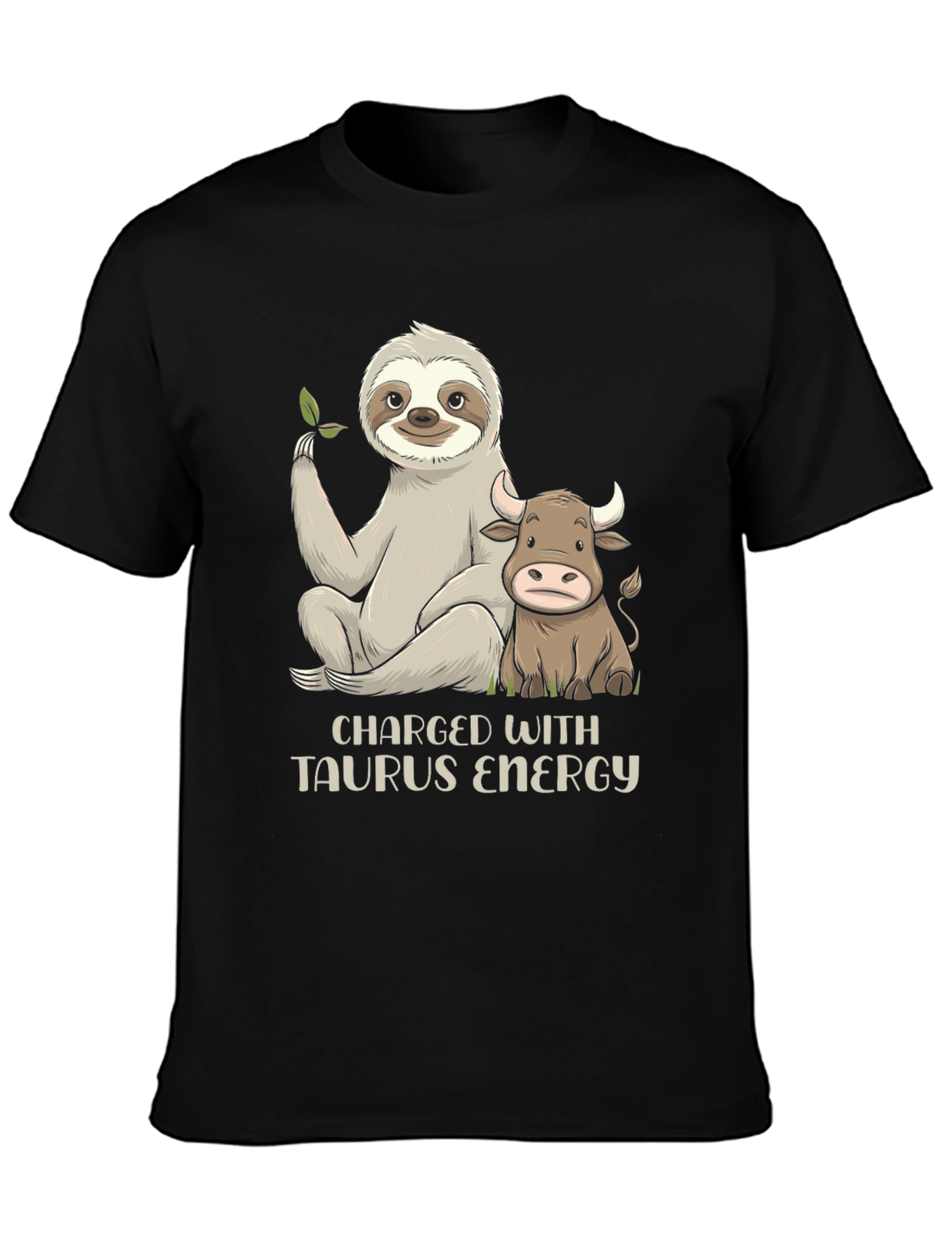 Taurus Energy Graphic Tee - Sloth & Bull Design