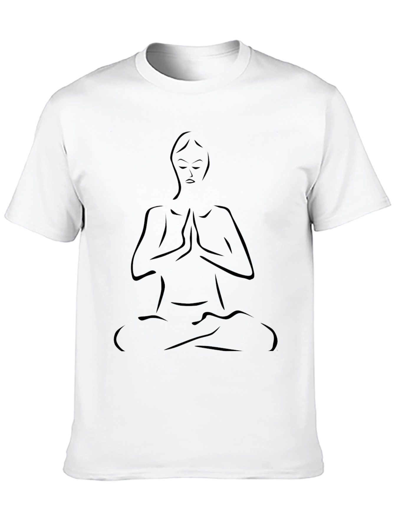Mens Black Yoga Pose Graphic Tee