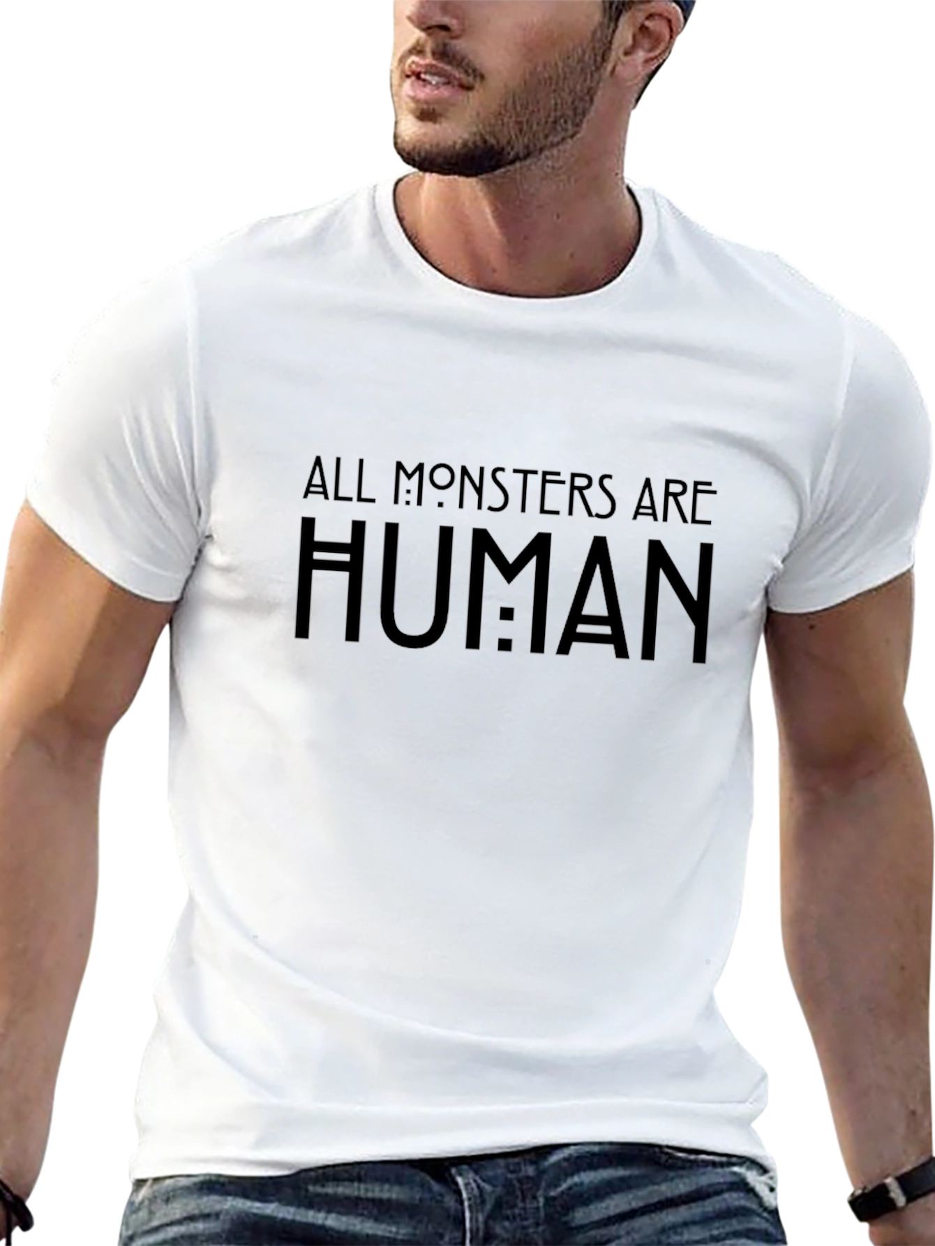 All Monsters Are Human Graphic Tee - Black