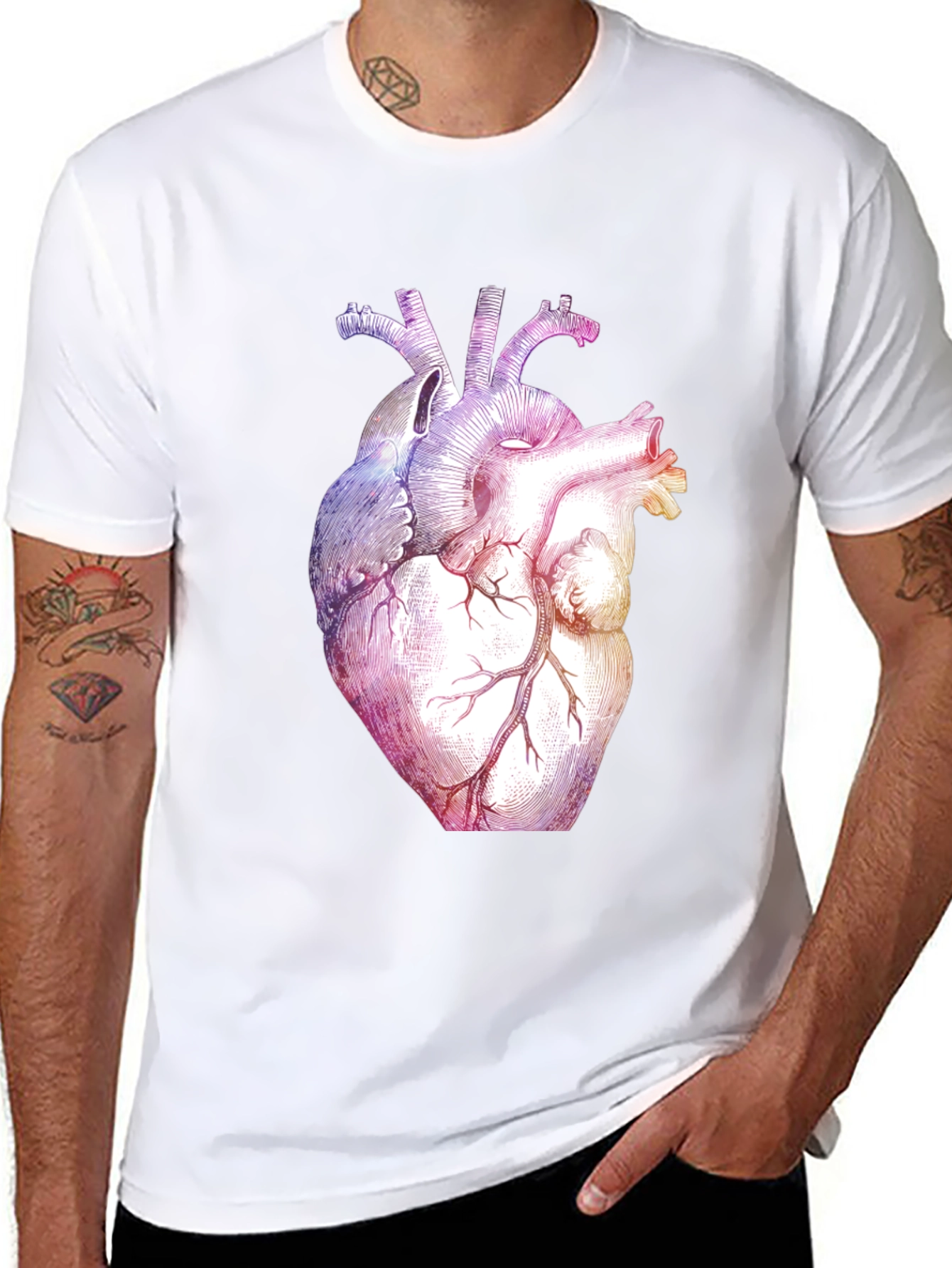 Anatomical Heart Graphic Tee - Black