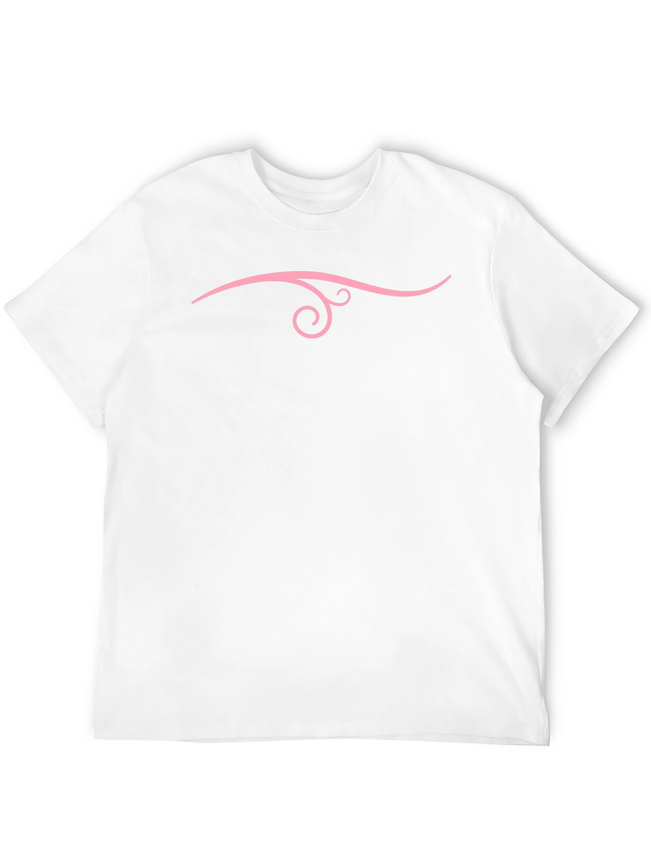 Black T-Shirt with Pink Swirl Design