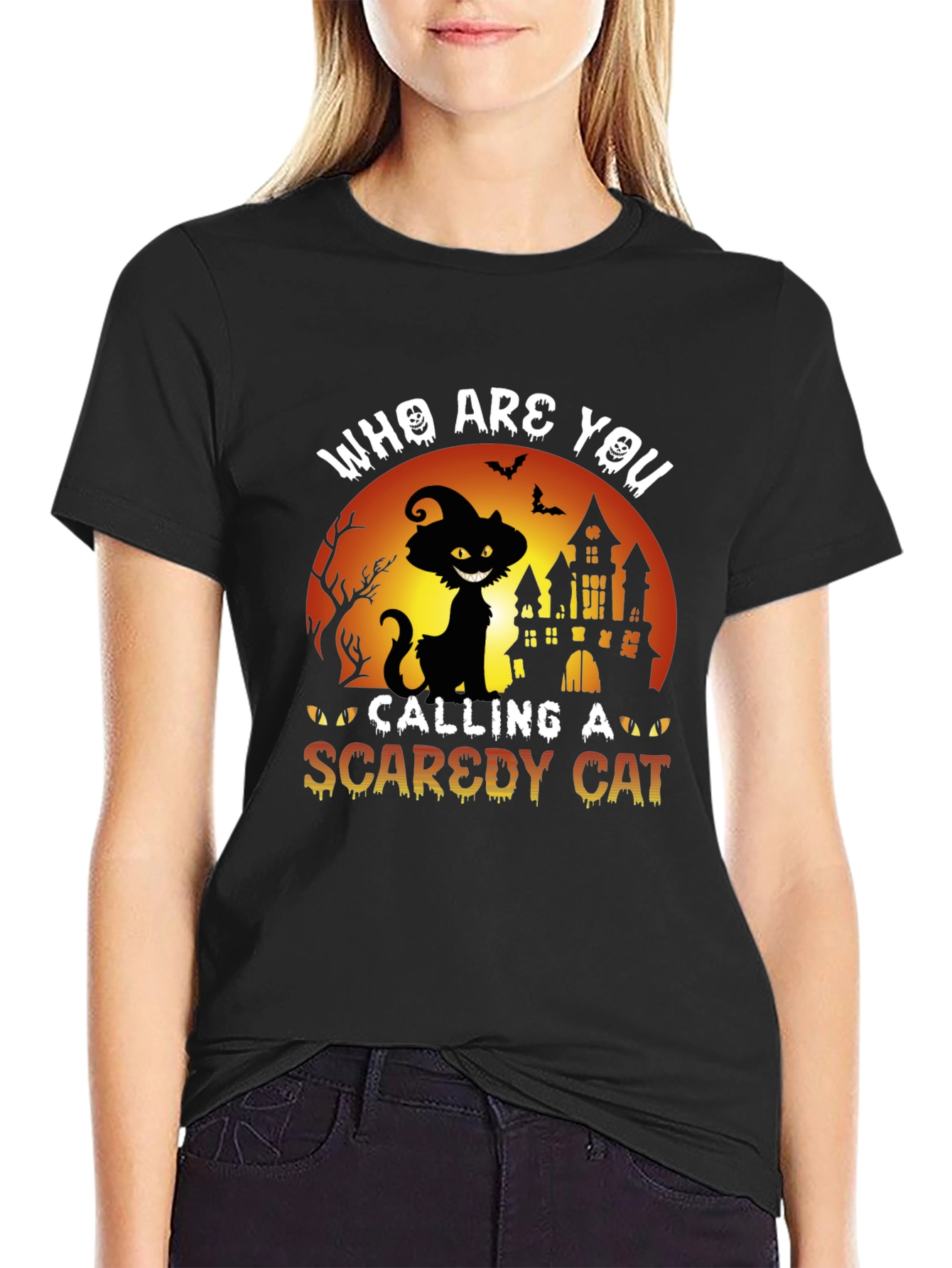 Halloween Black Cat T-Shirt