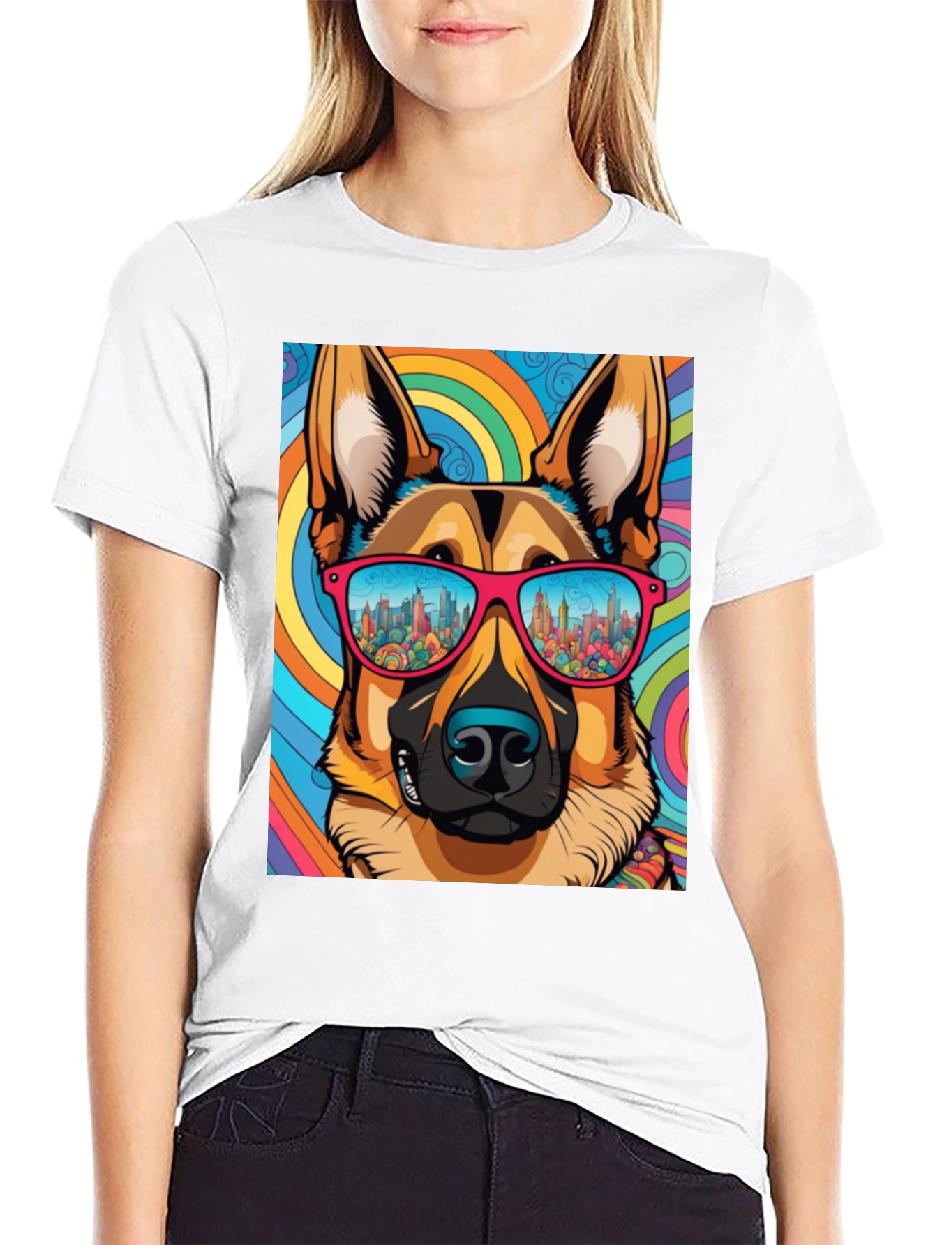 Cool Dog Graphic Tee - Retro Style