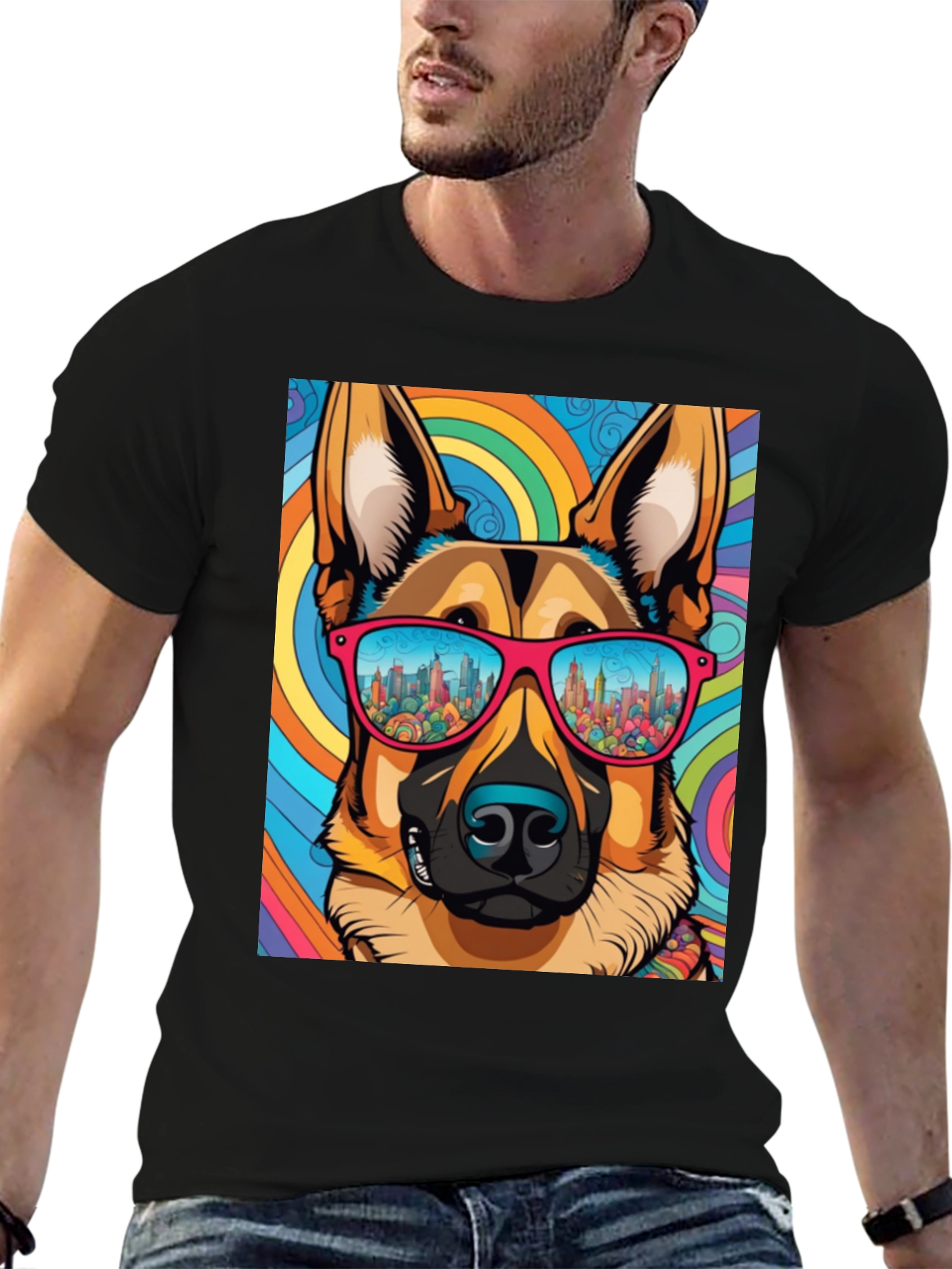Cool Dog Graphic Tee - Retro Style