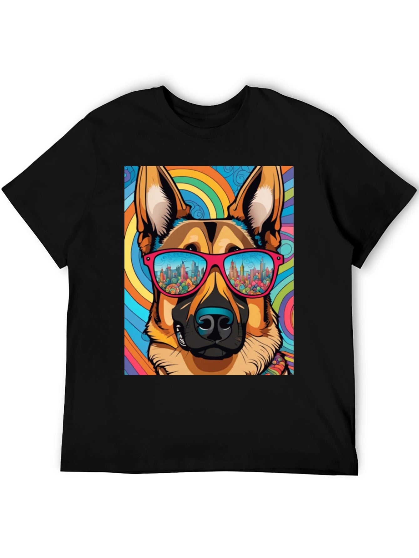 Cool Dog Graphic Tee - Retro Style
