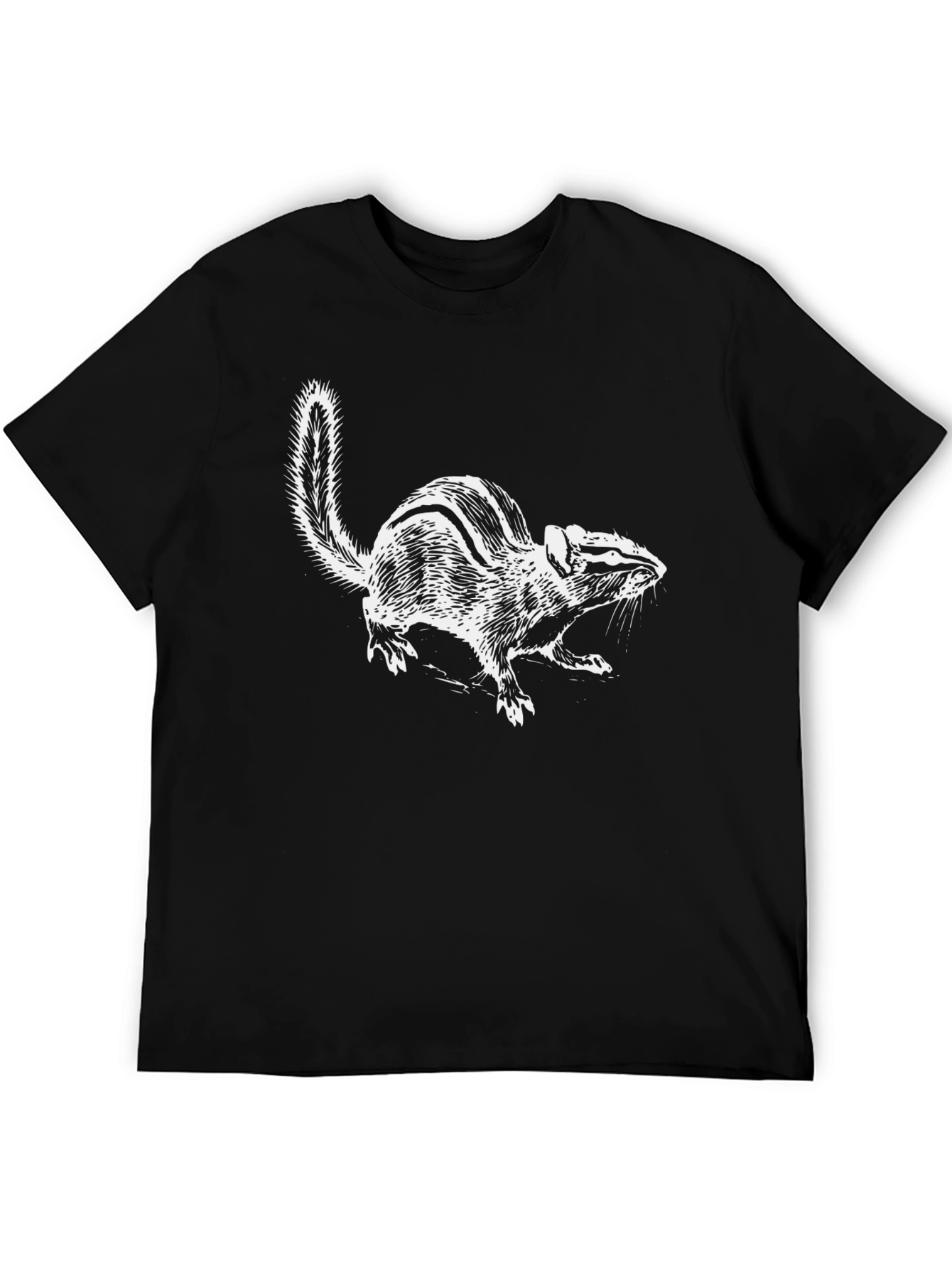 Chipmunk Graphic Black Tee