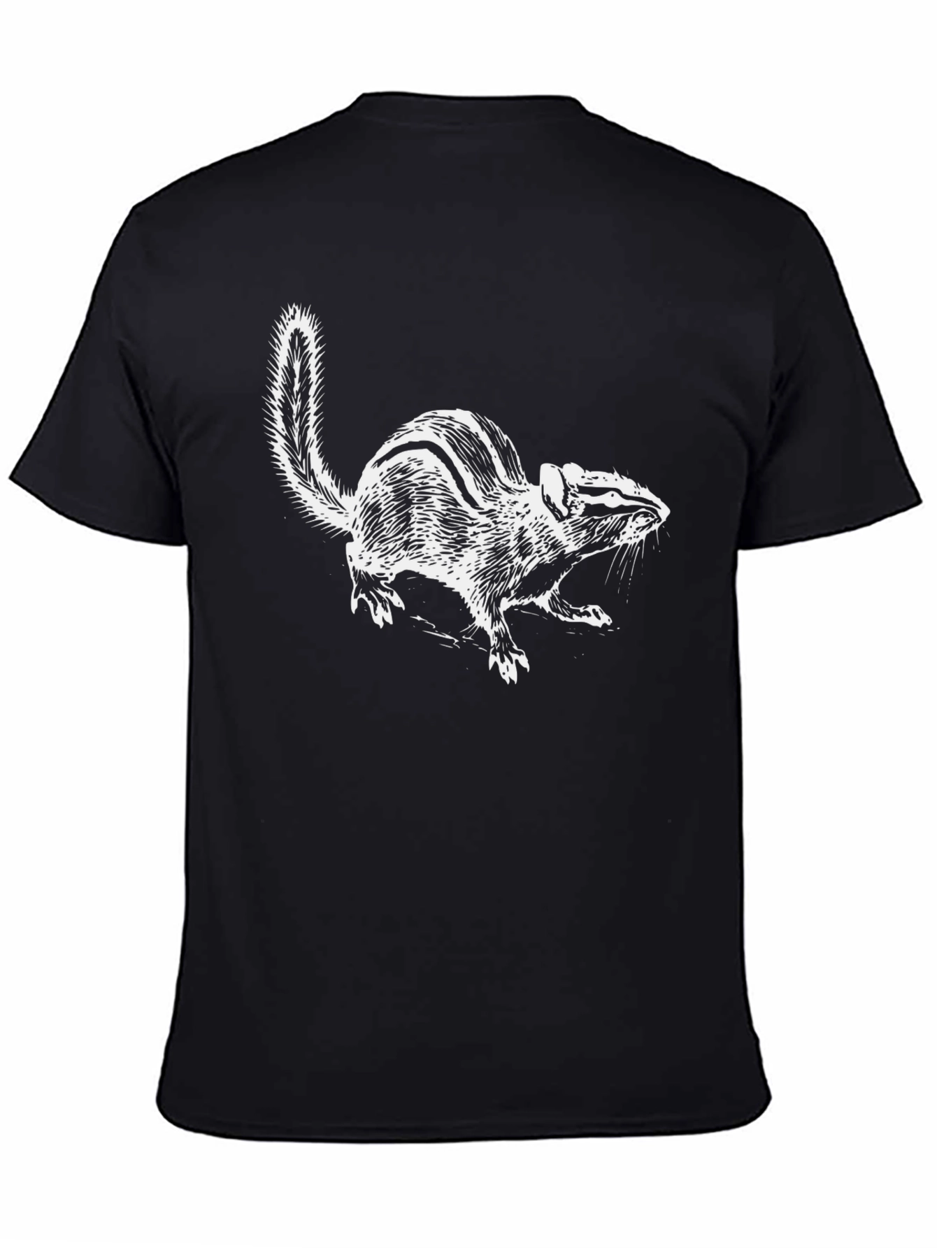Chipmunk Graphic Black Tee