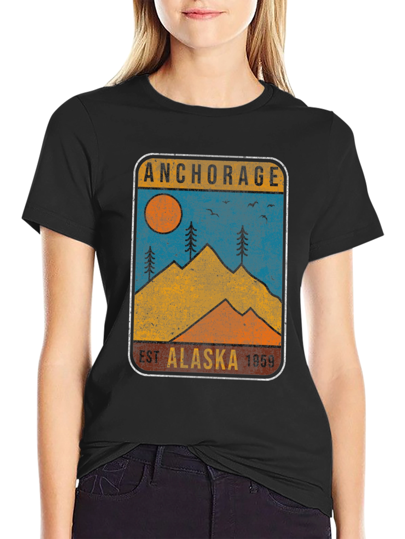 Anchorage Alaska Graphic T-Shirt - Retro Style