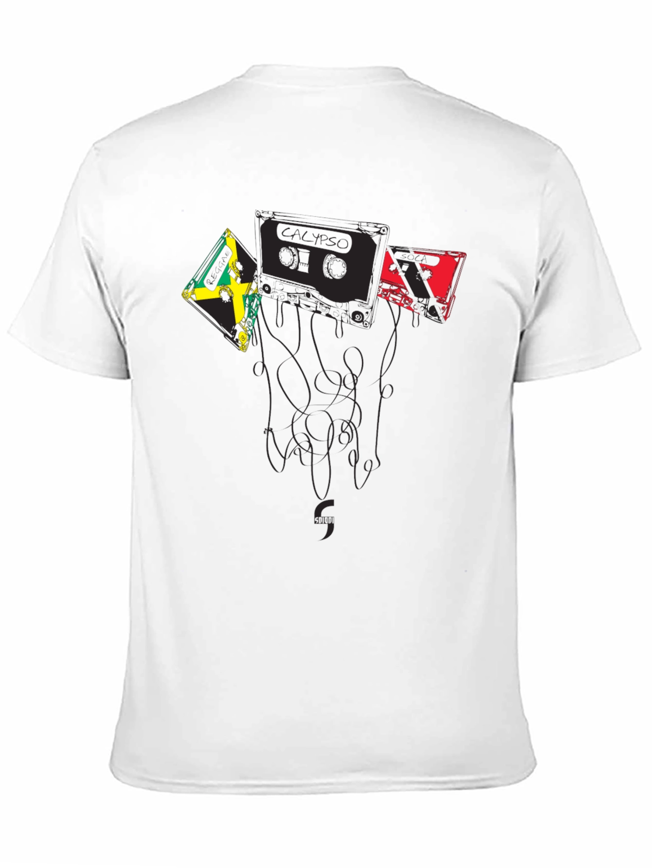 Reggae Music Cassette Tape Graphic Tee - Black