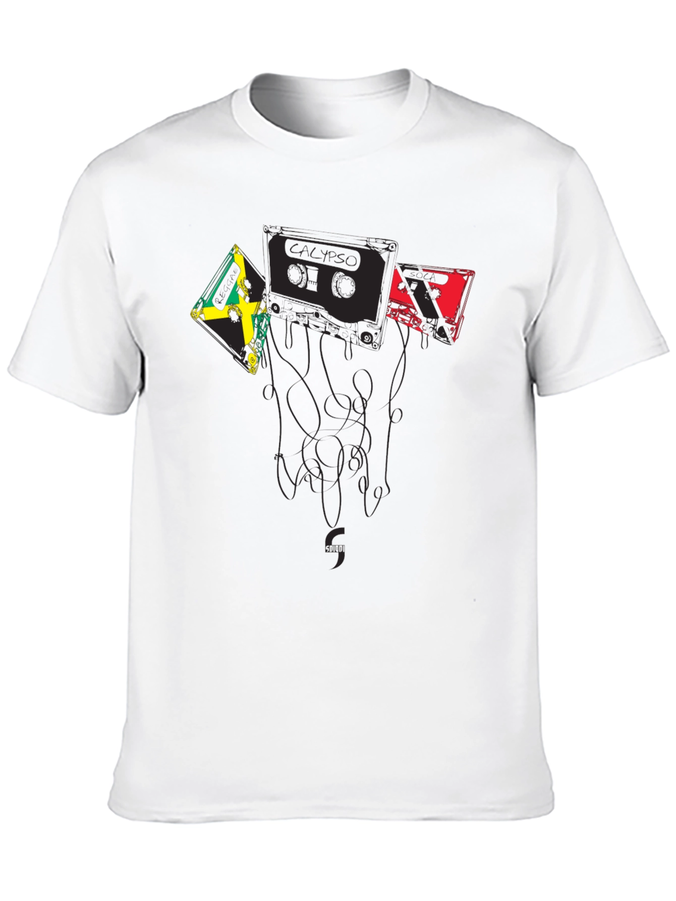 Reggae Music Cassette Tape Graphic Tee - Black