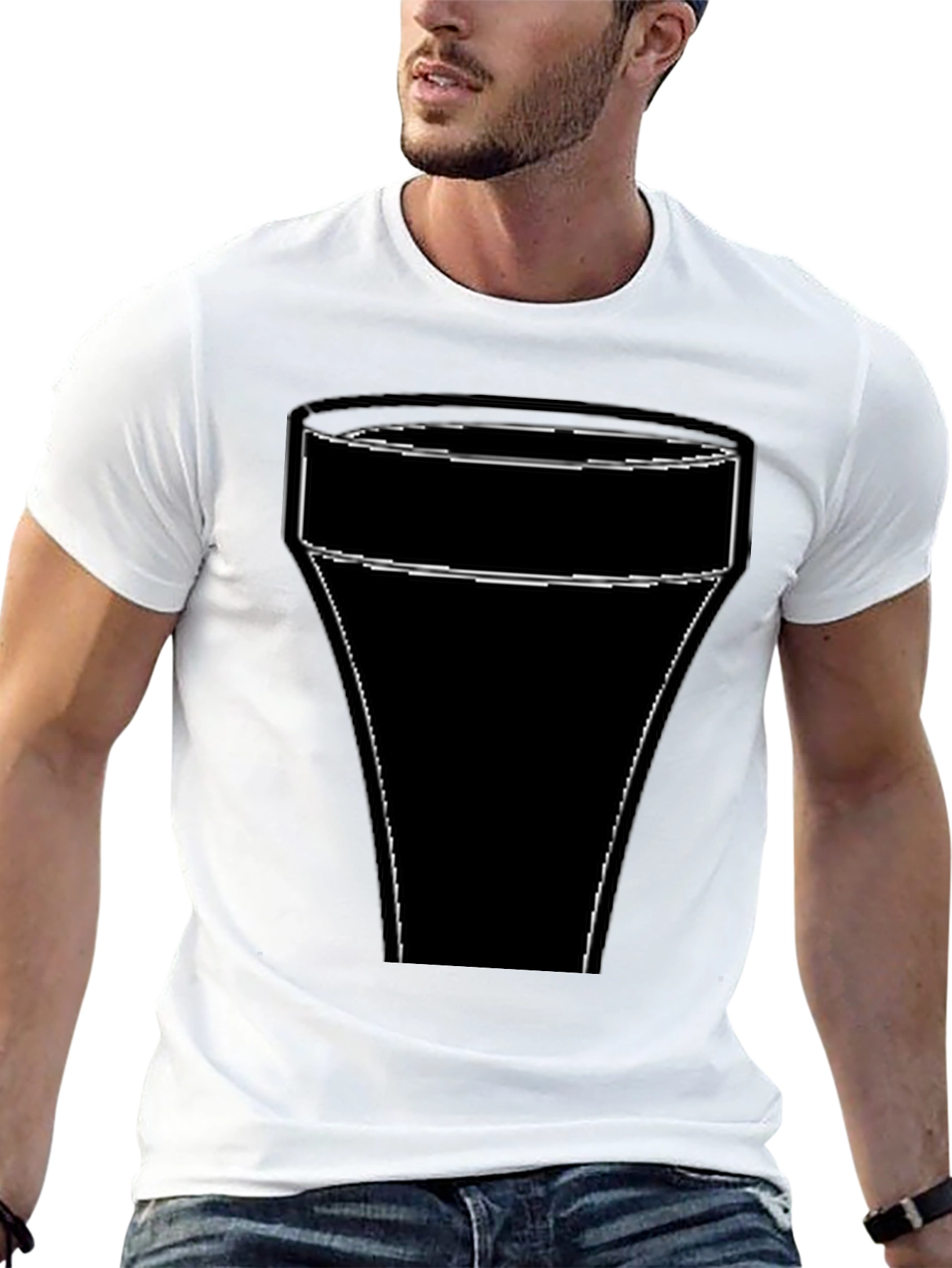 Abstract Glass Design Black T-Shirt