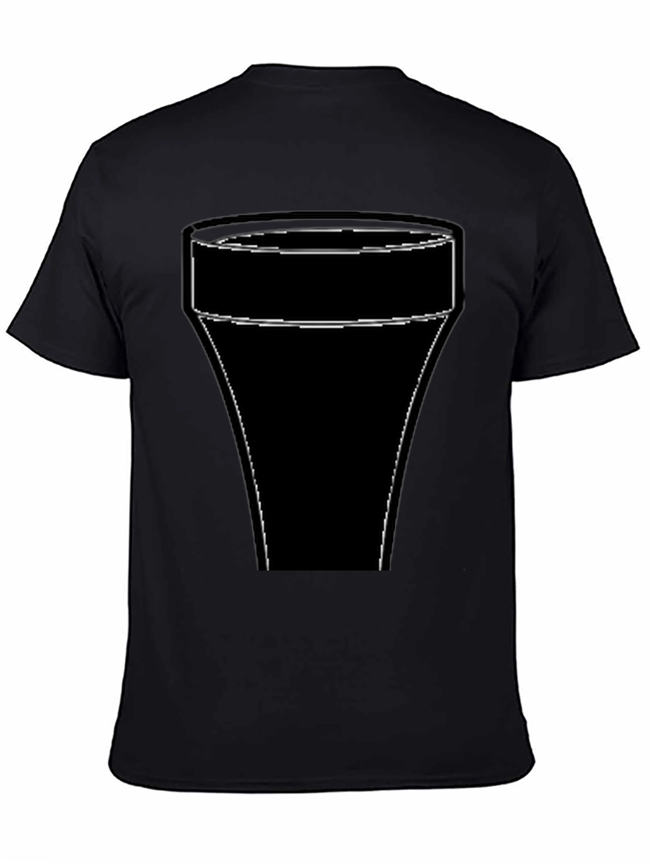 Abstract Glass Design Black T-Shirt