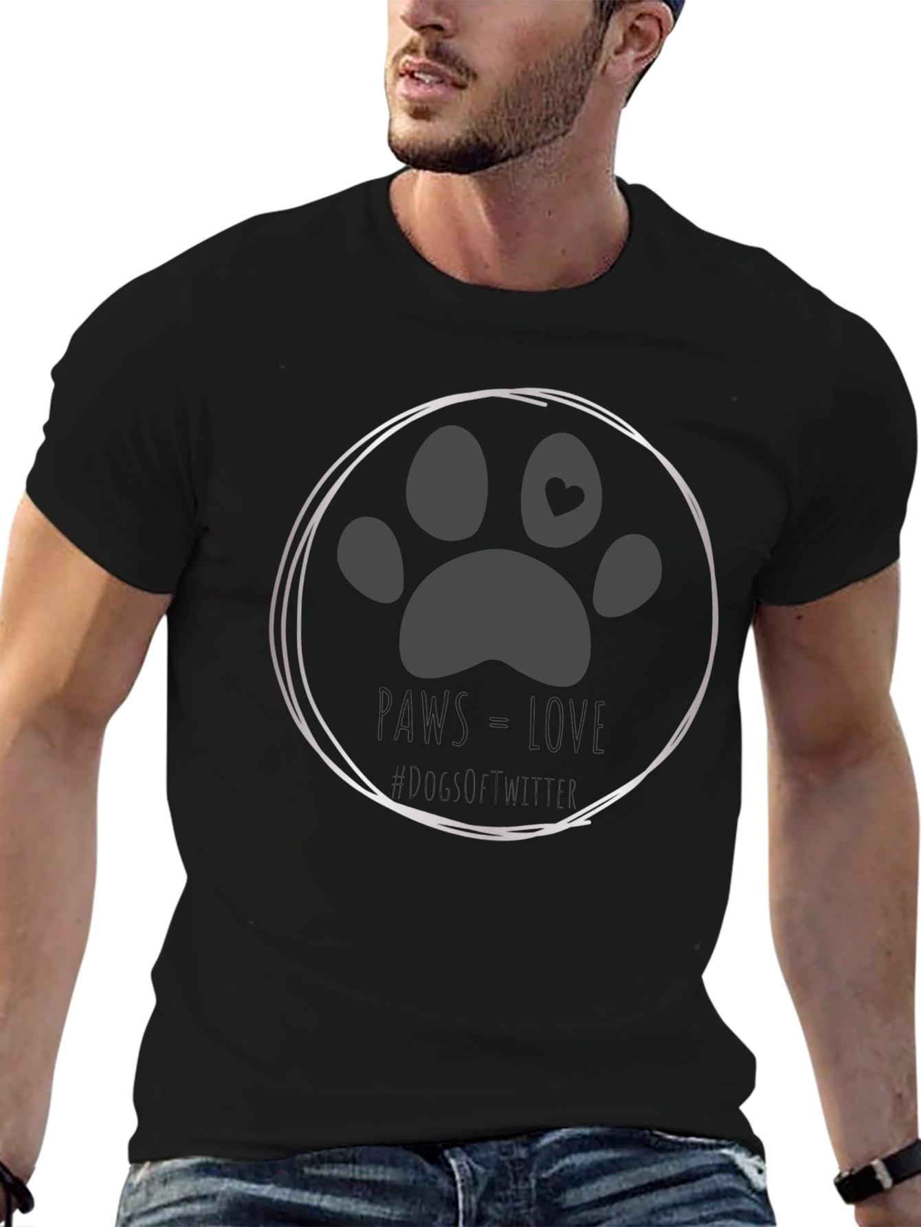 Paws Love Dog T-Shirt - Soft Cotton Tee