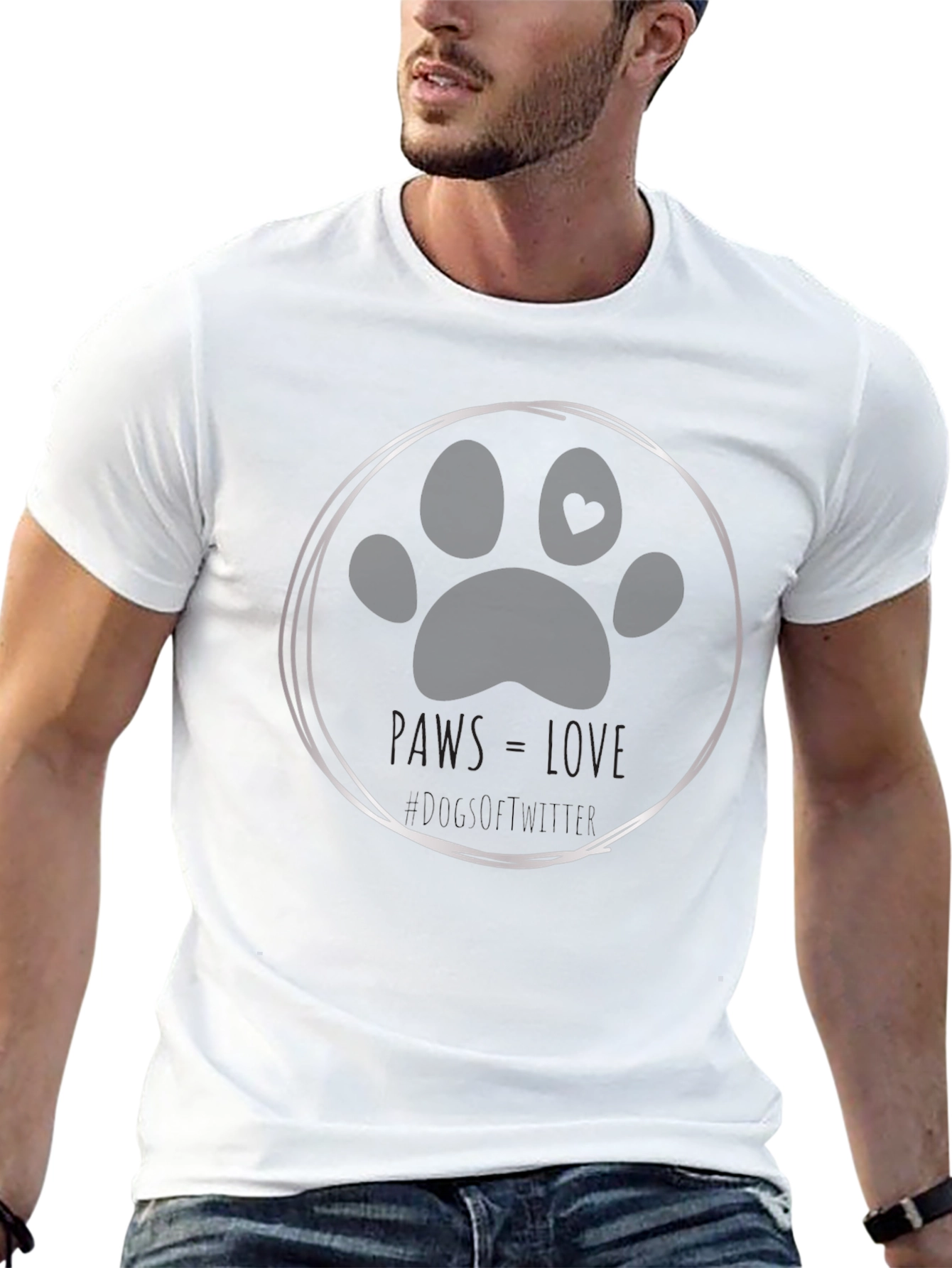 Paws Love Dog T-Shirt - Soft Cotton Tee
