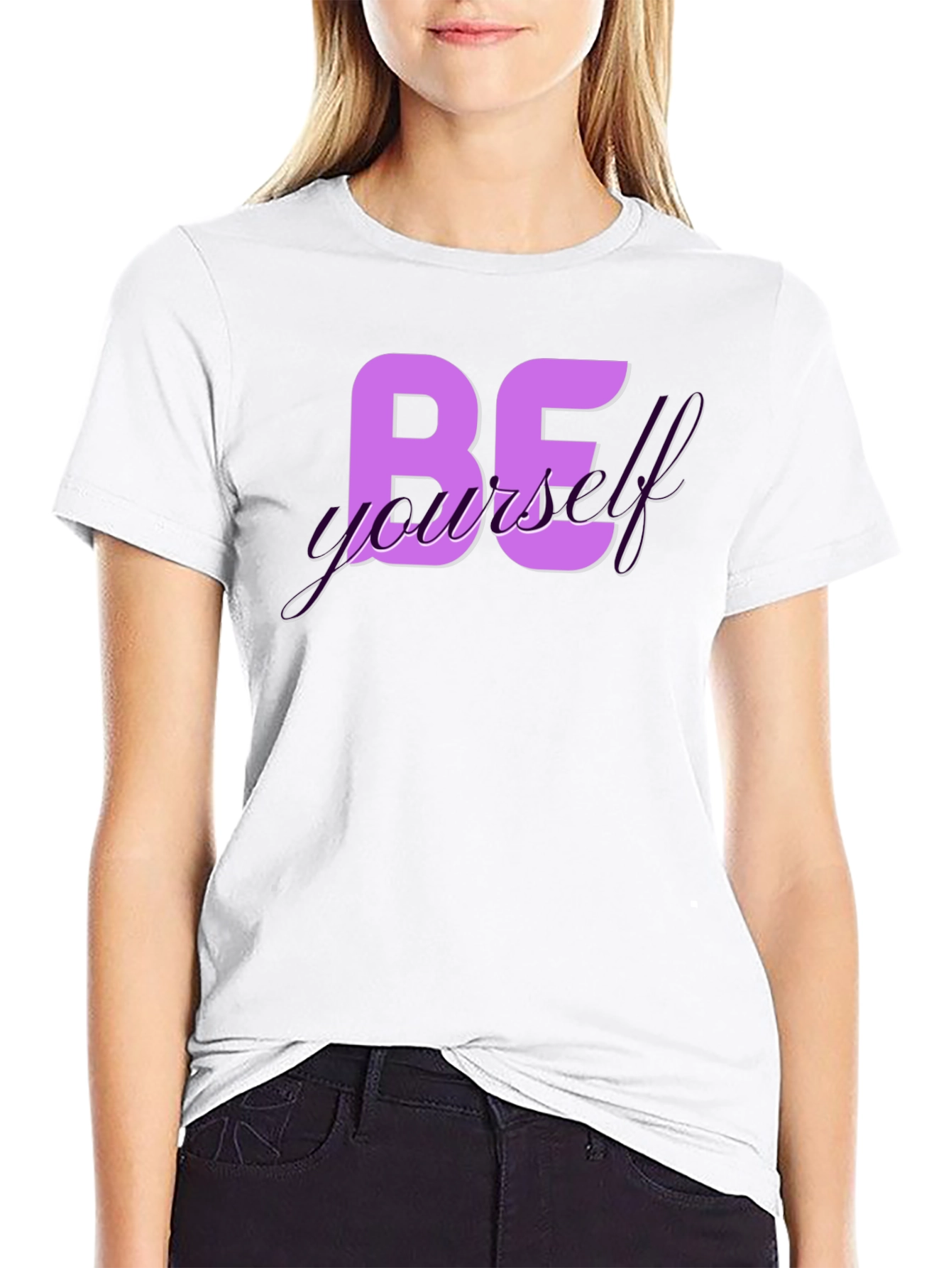 Be Yourself Graphic Tee - Trendy Black T-Shirt