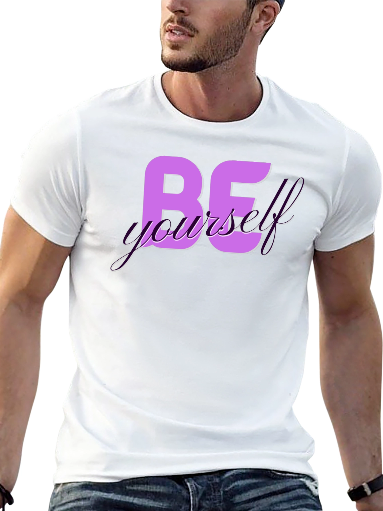 Be Yourself Graphic Tee - Trendy Black T-Shirt