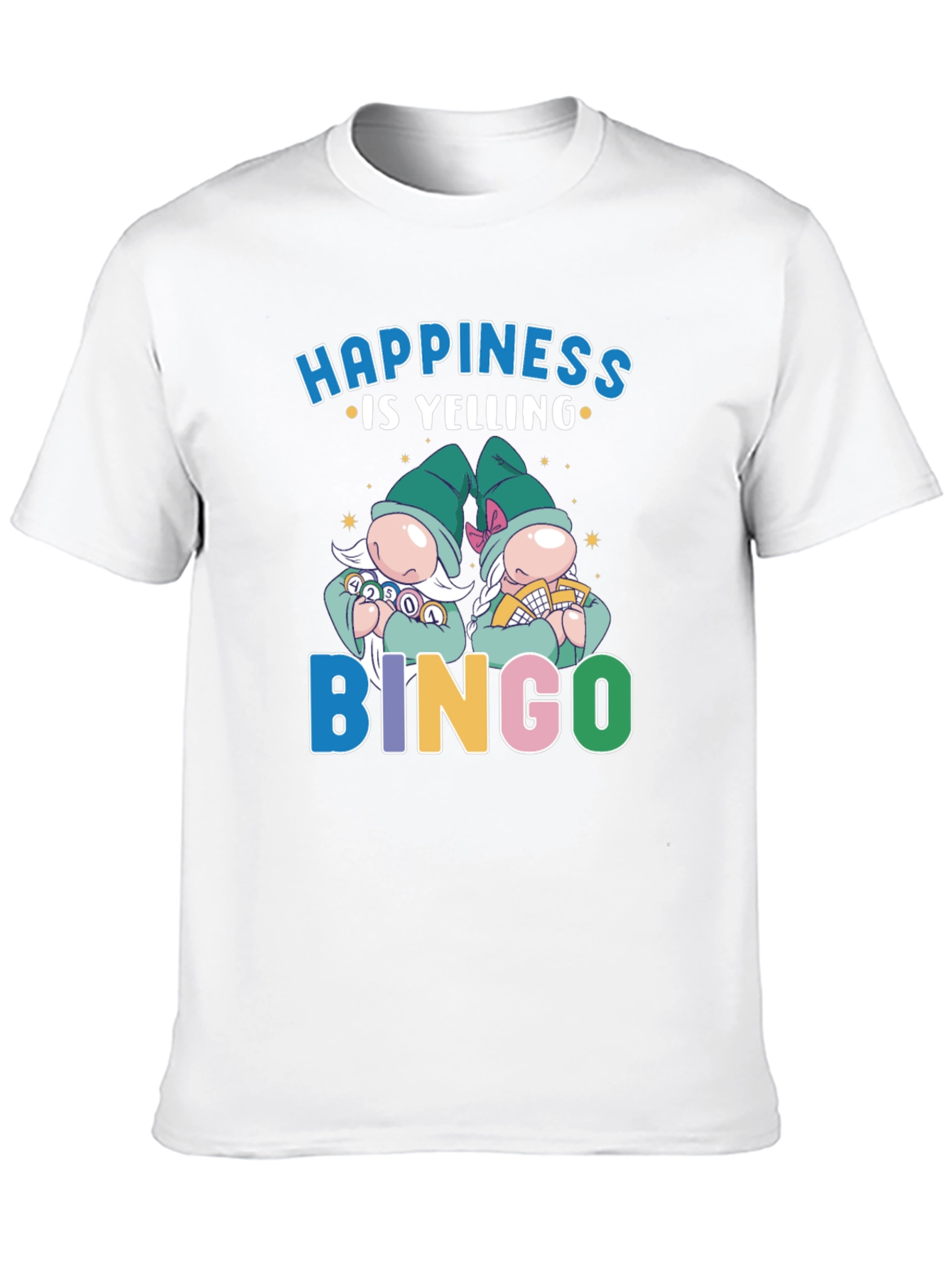 Happiness is Yelling Bingo Gnome Graphic Tee