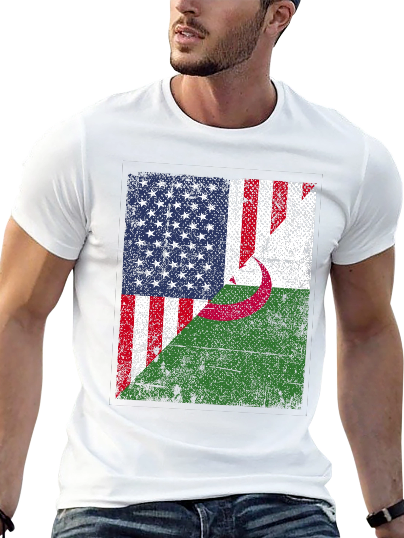 USA Algeria Flag T-Shirt Patriotic Pride
