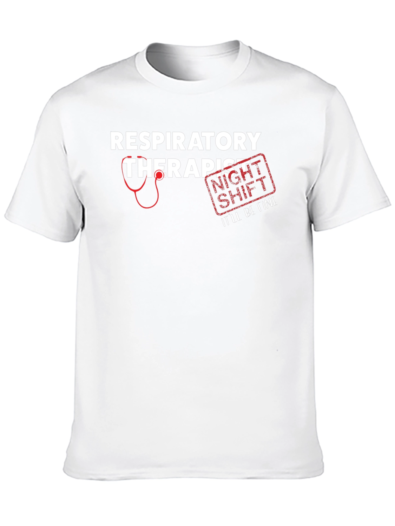 Respiratory Therapist Night Shift Black T-Shirt