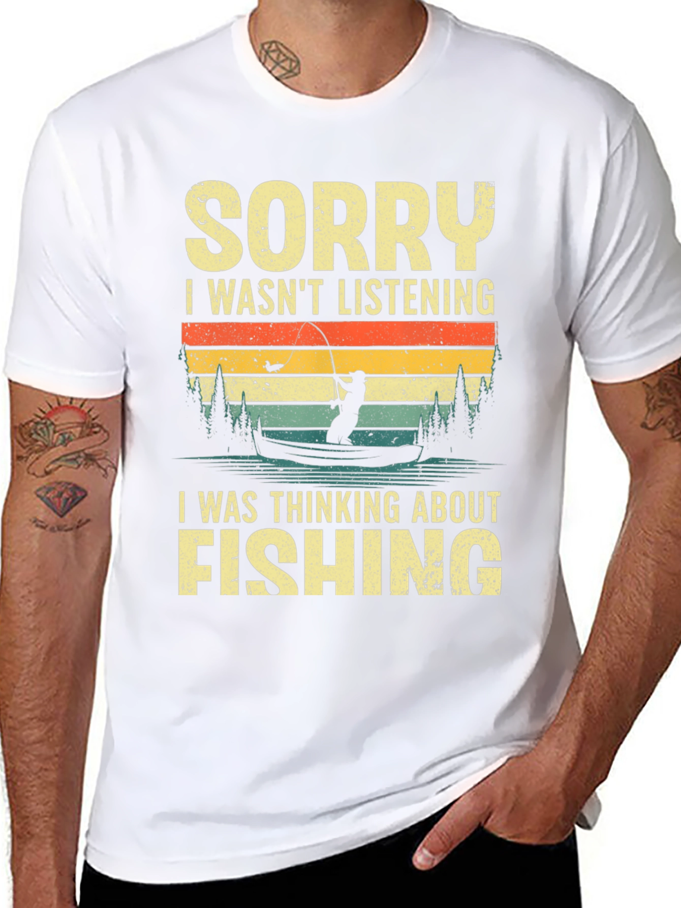 Sorry Fishing Graphic T-Shirt