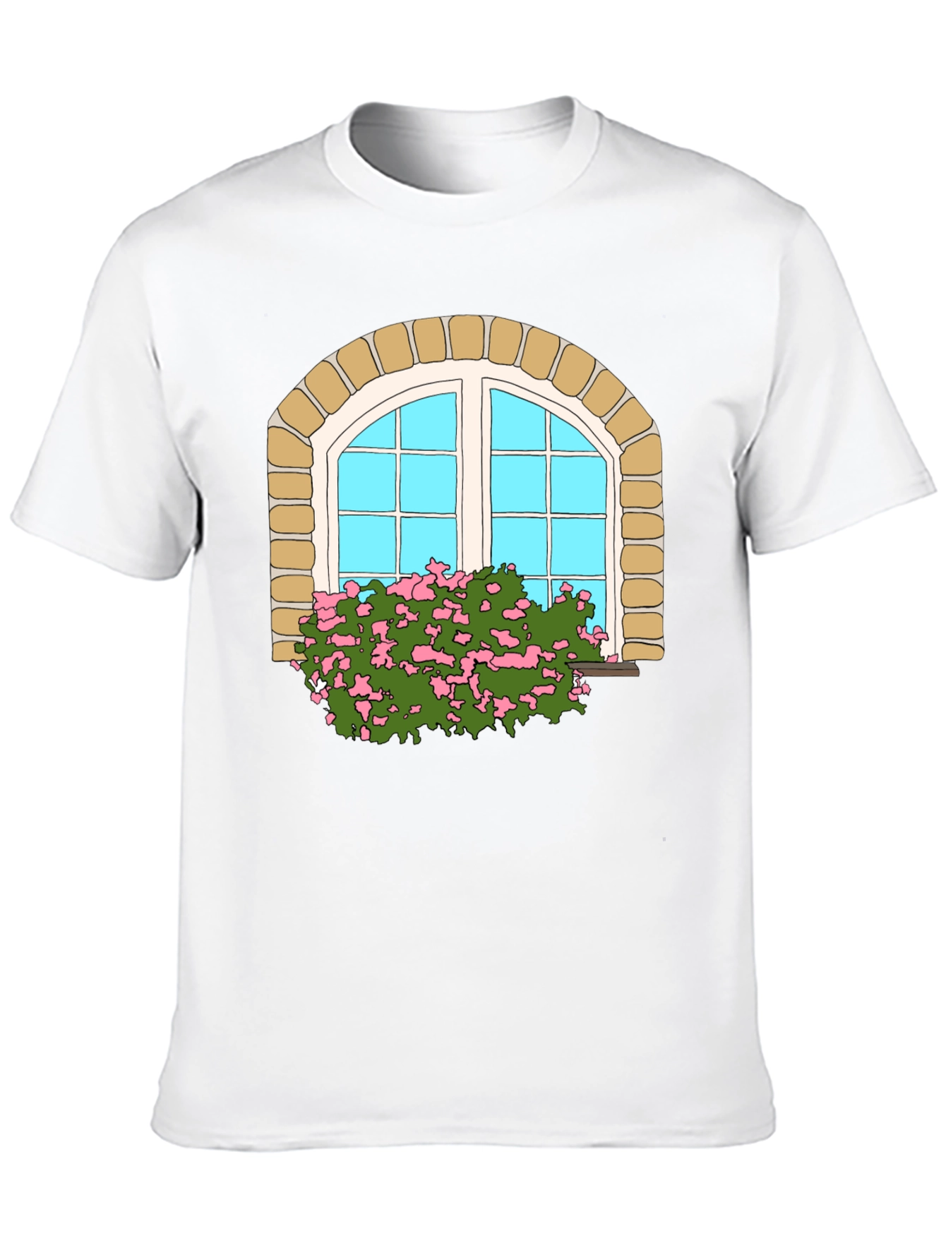 Arched Window Graphic Tee - Unique Design