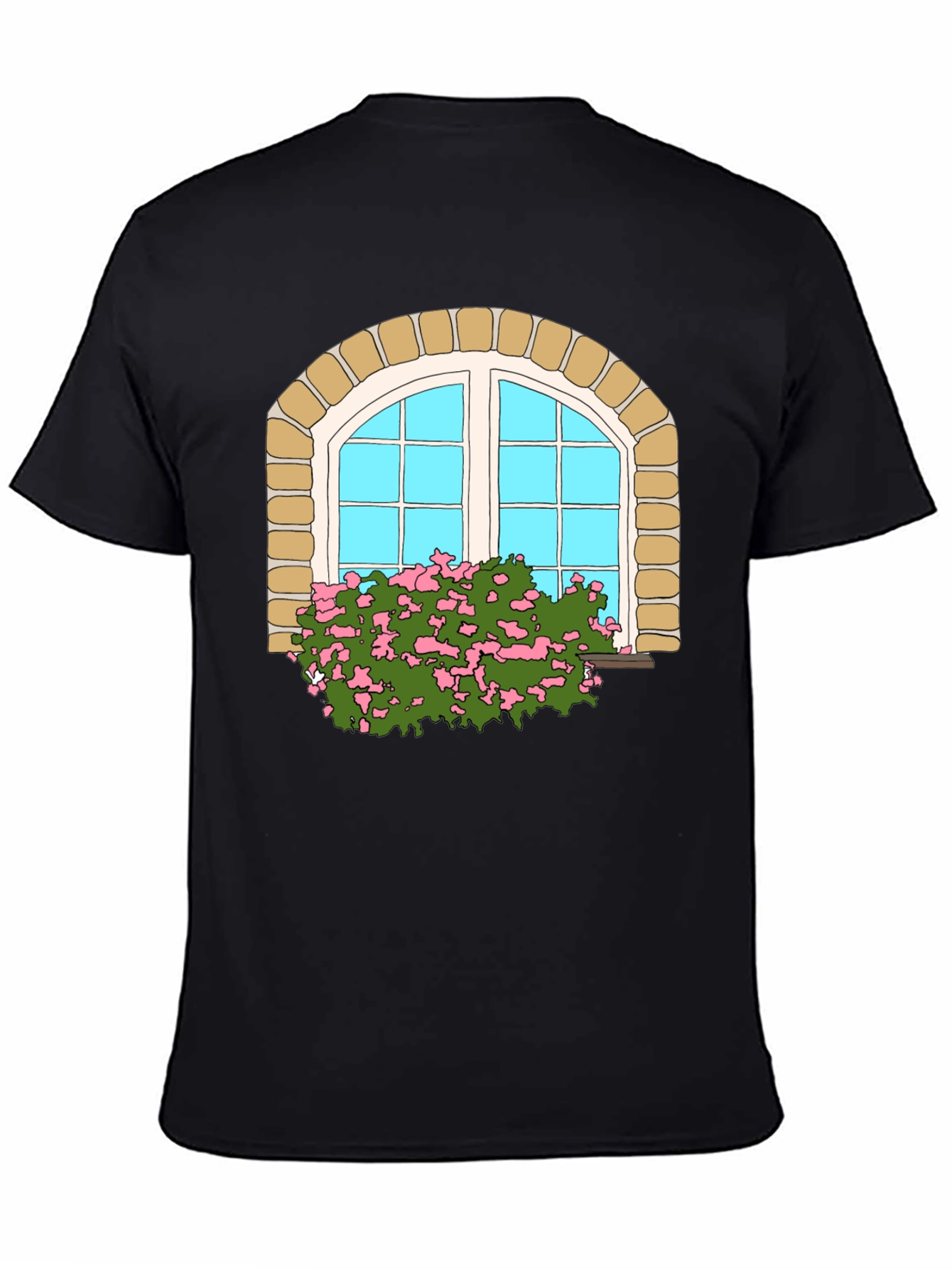 Arched Window Graphic Tee - Unique Design