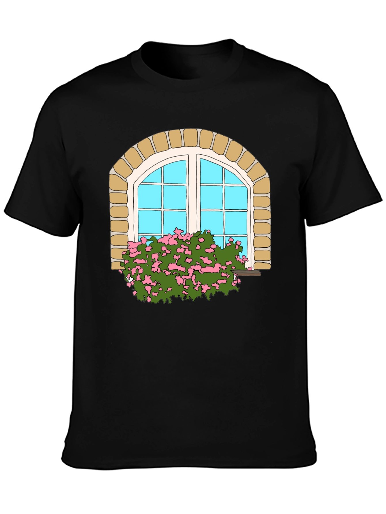 Arched Window Graphic Tee - Unique Design