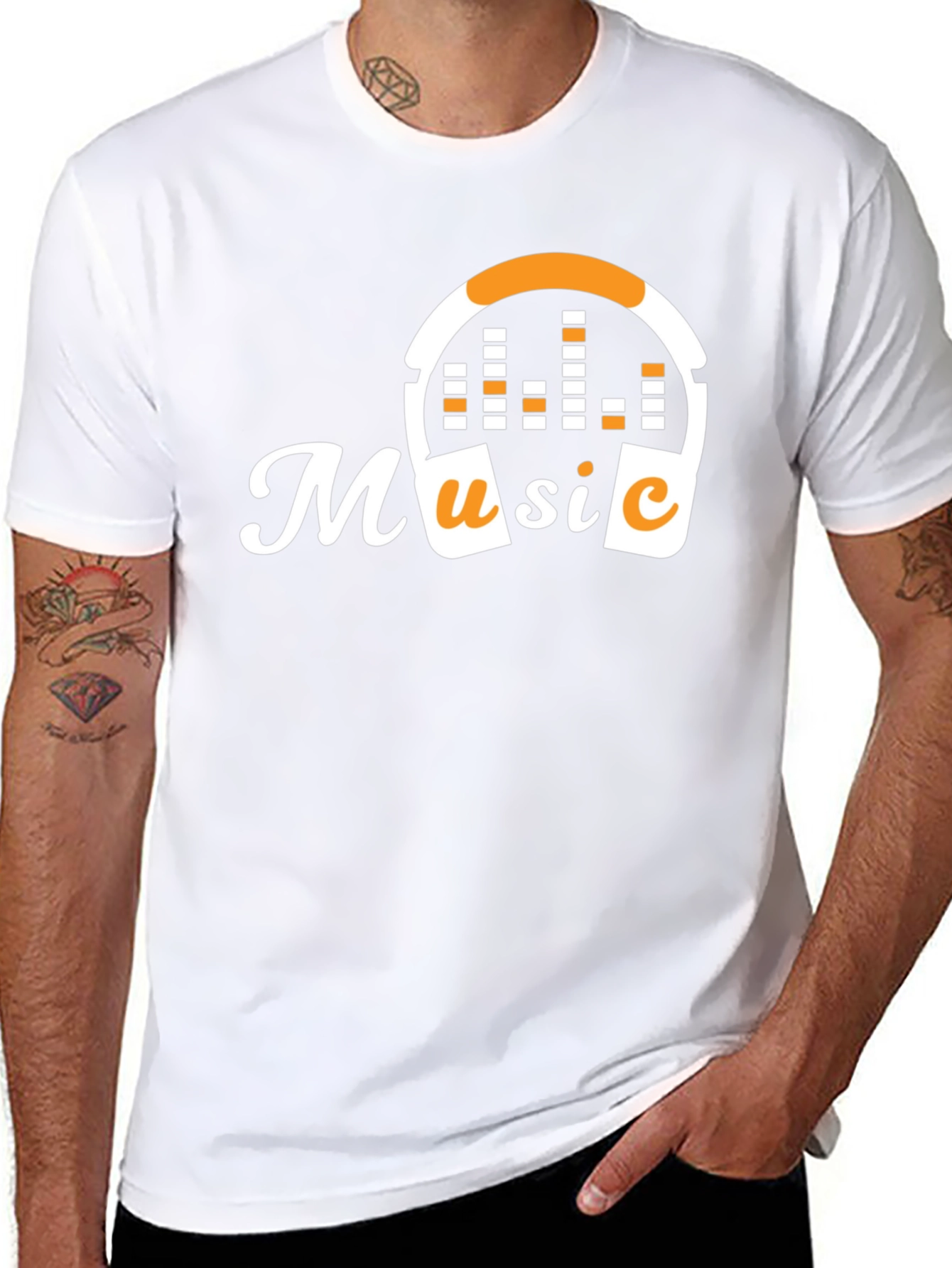Music Headphones T-Shirt - Stylish Graphic Tee