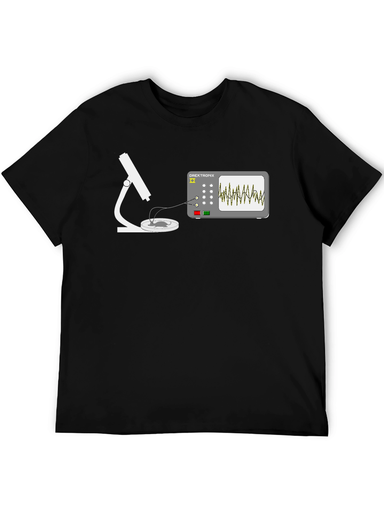 Lab Science T-Shirt: Microscope & Oscilloscope Design