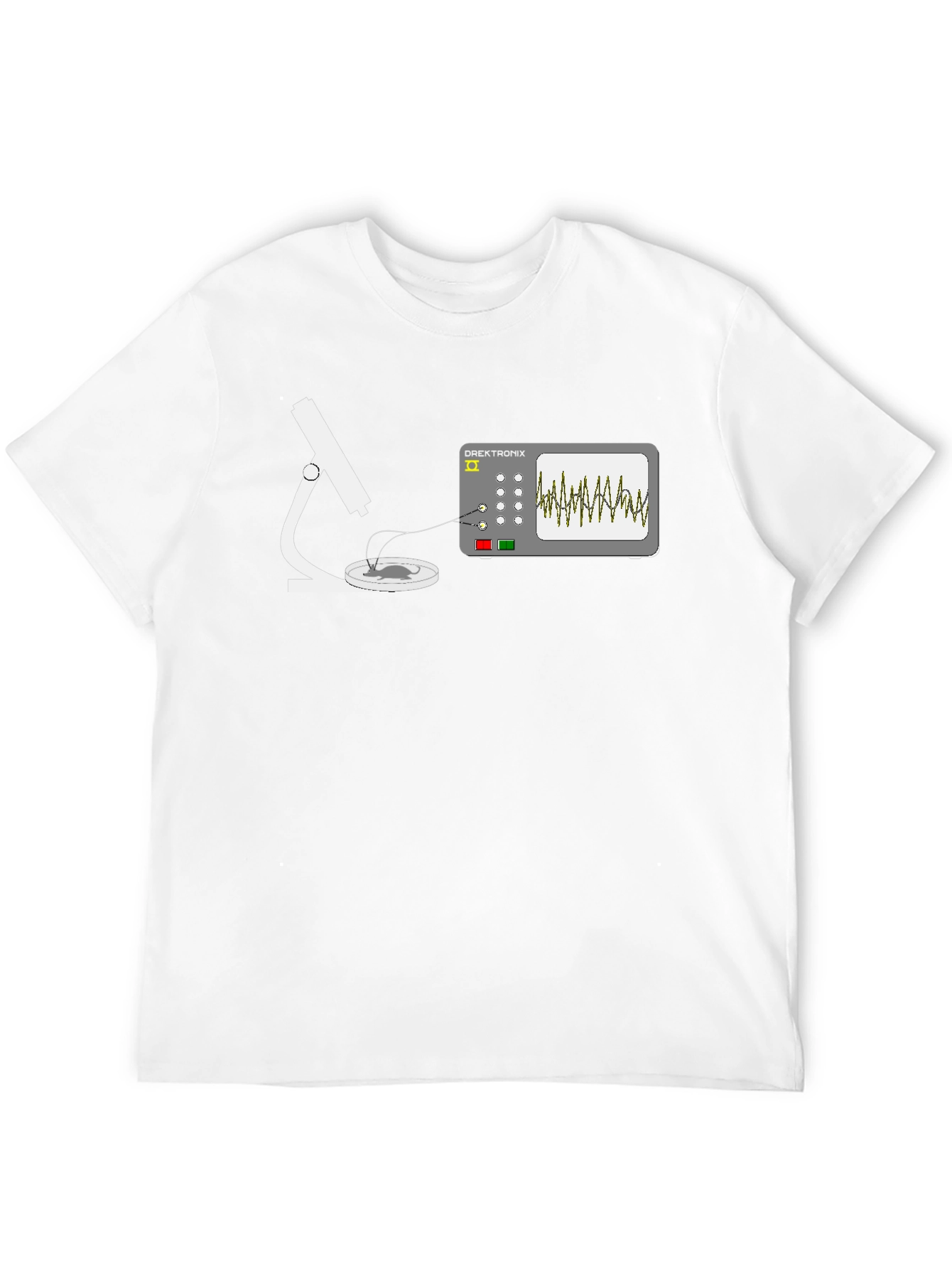 Lab Science T-Shirt: Microscope & Oscilloscope Design