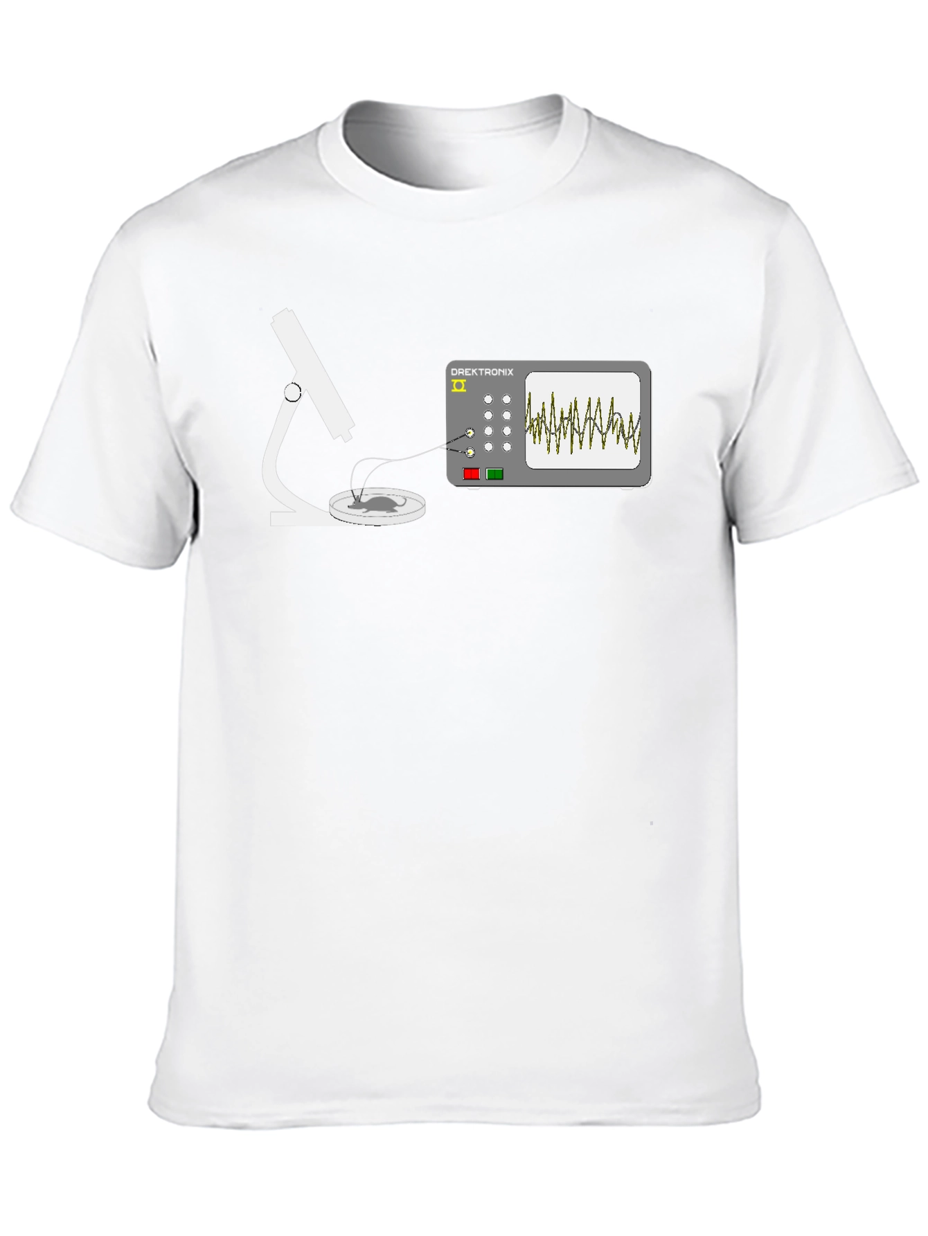 Lab Science T-Shirt: Microscope & Oscilloscope Design