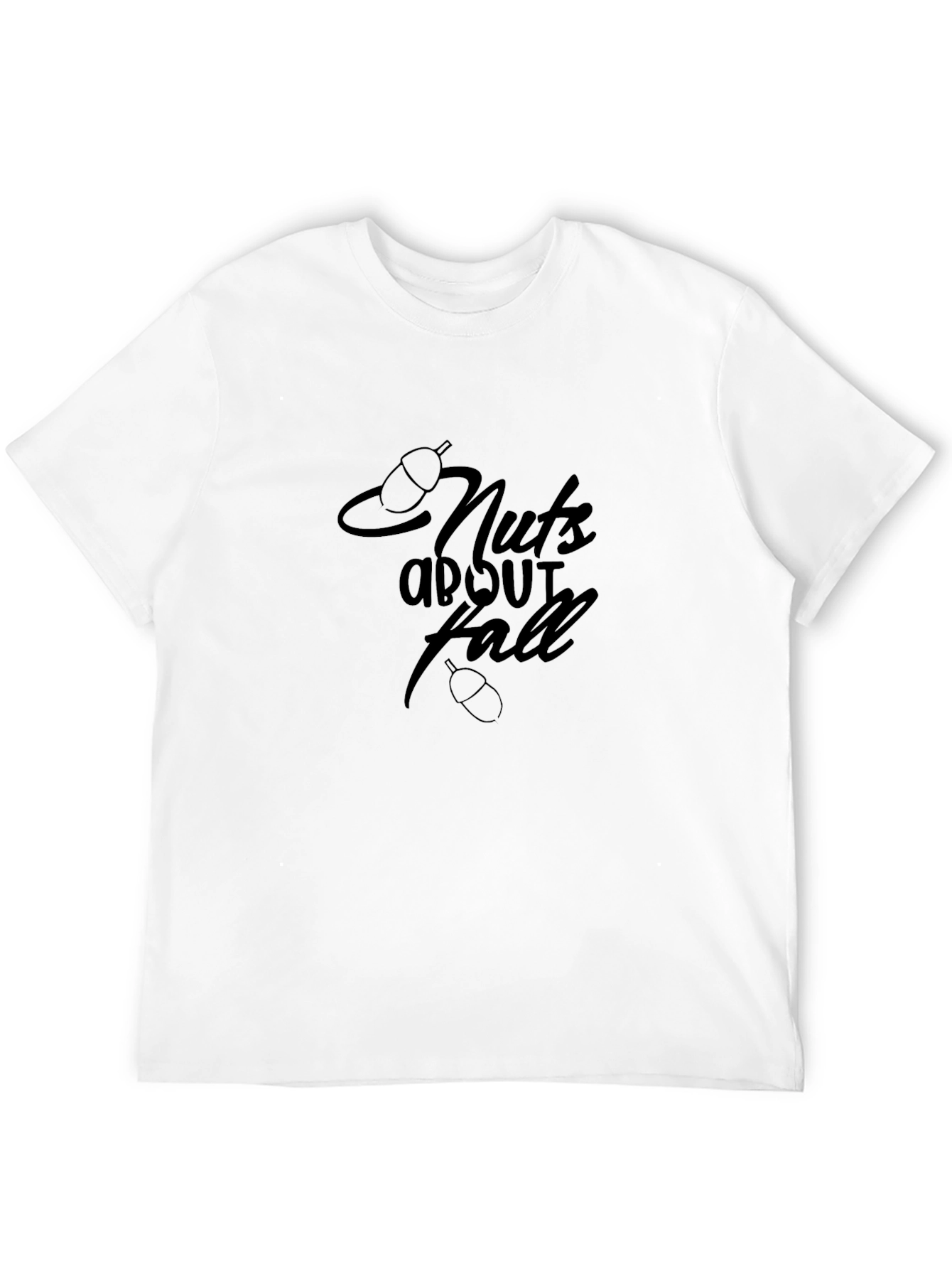 Nuts About Fall Black Graphic T-Shirt