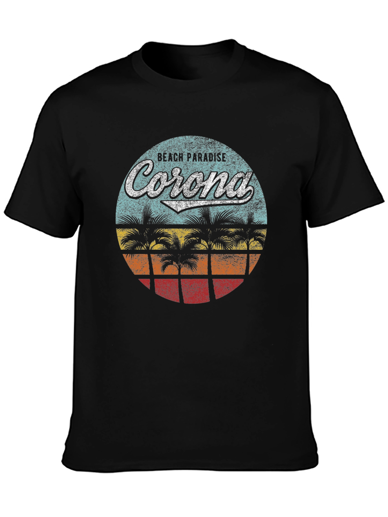 Retro Corona Beach Paradise Graphic T-Shirt