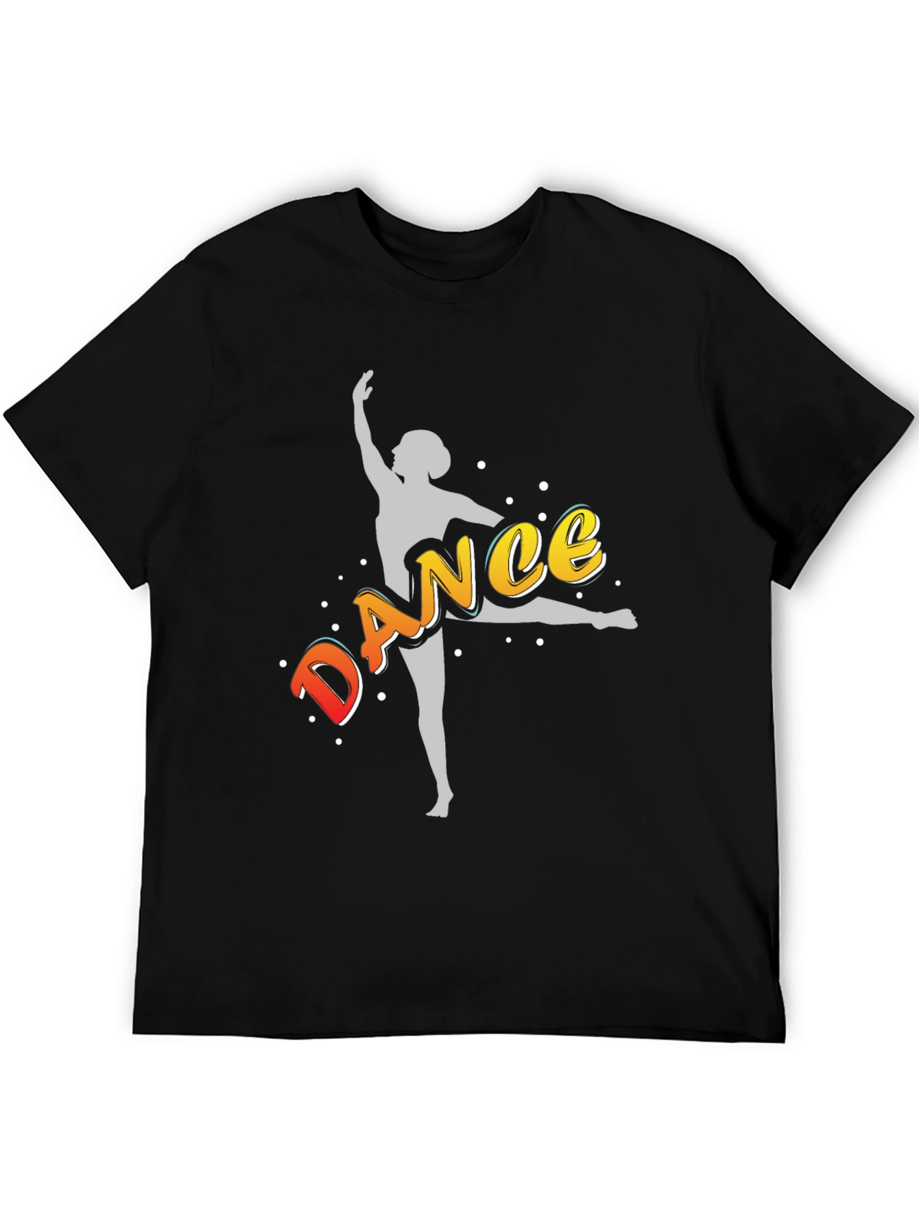 Dance Graphic T-Shirt - Black Cotton Blend Tee