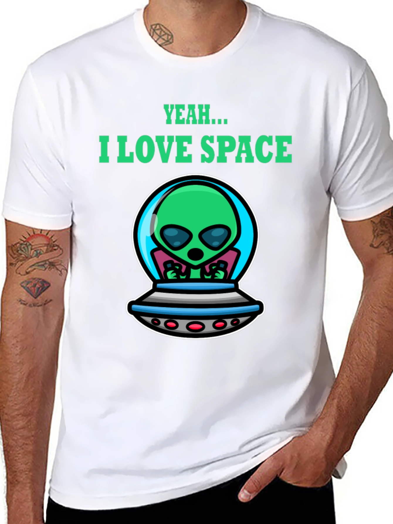 Yeah...I Love Space Alien Graphic T-Shirt