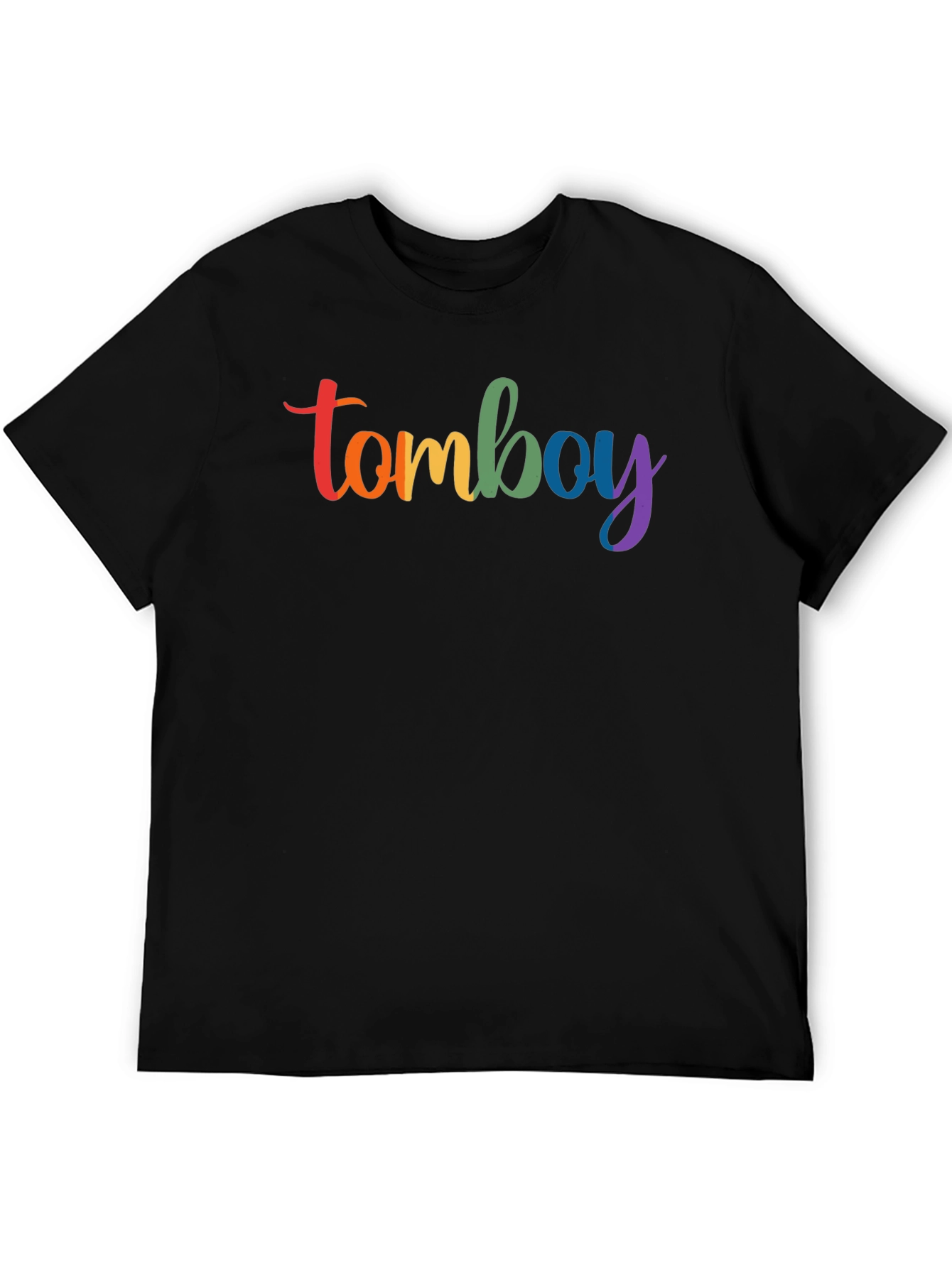 Rainbow Tomboy Graphic Black T-Shirt