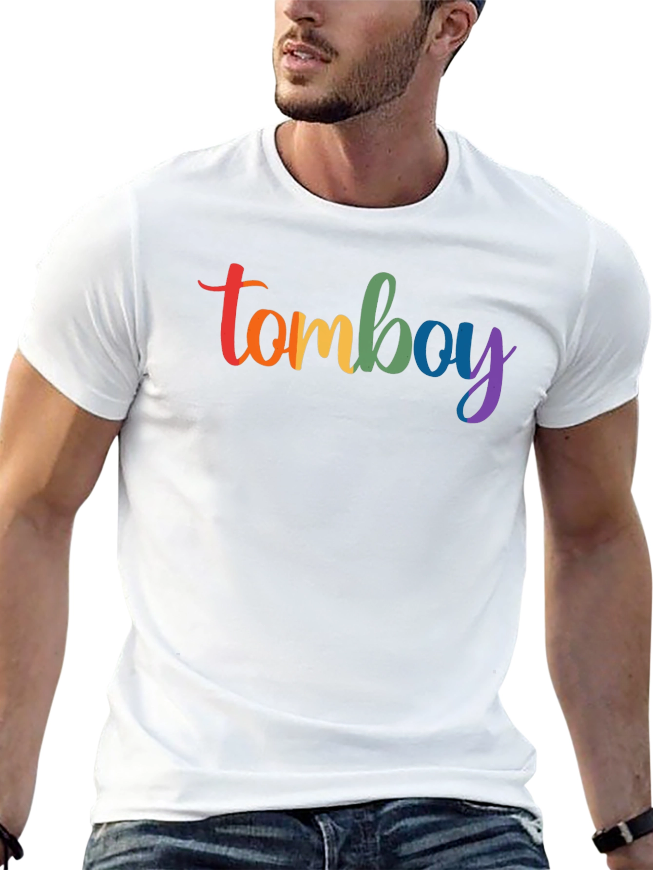 Rainbow Tomboy Graphic Black T-Shirt