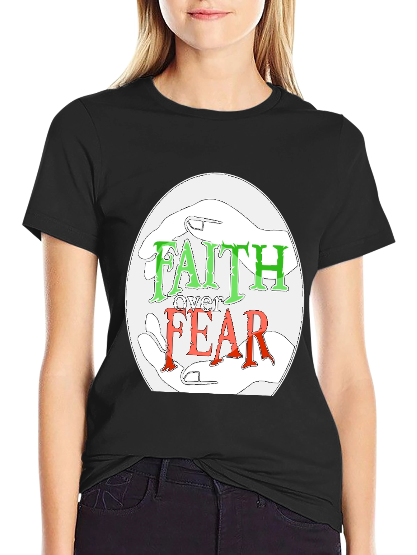 Faith Over Fear Graphic Tee - Religious Christian Apparel