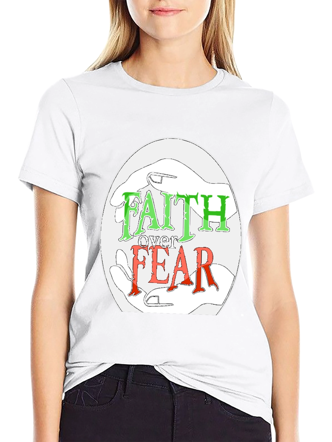 Faith Over Fear Graphic Tee - Religious Christian Apparel
