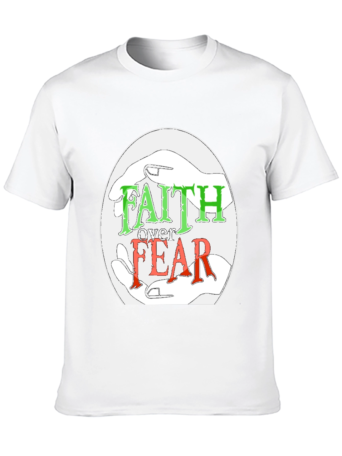 Faith Over Fear Graphic Tee - Religious Christian Apparel